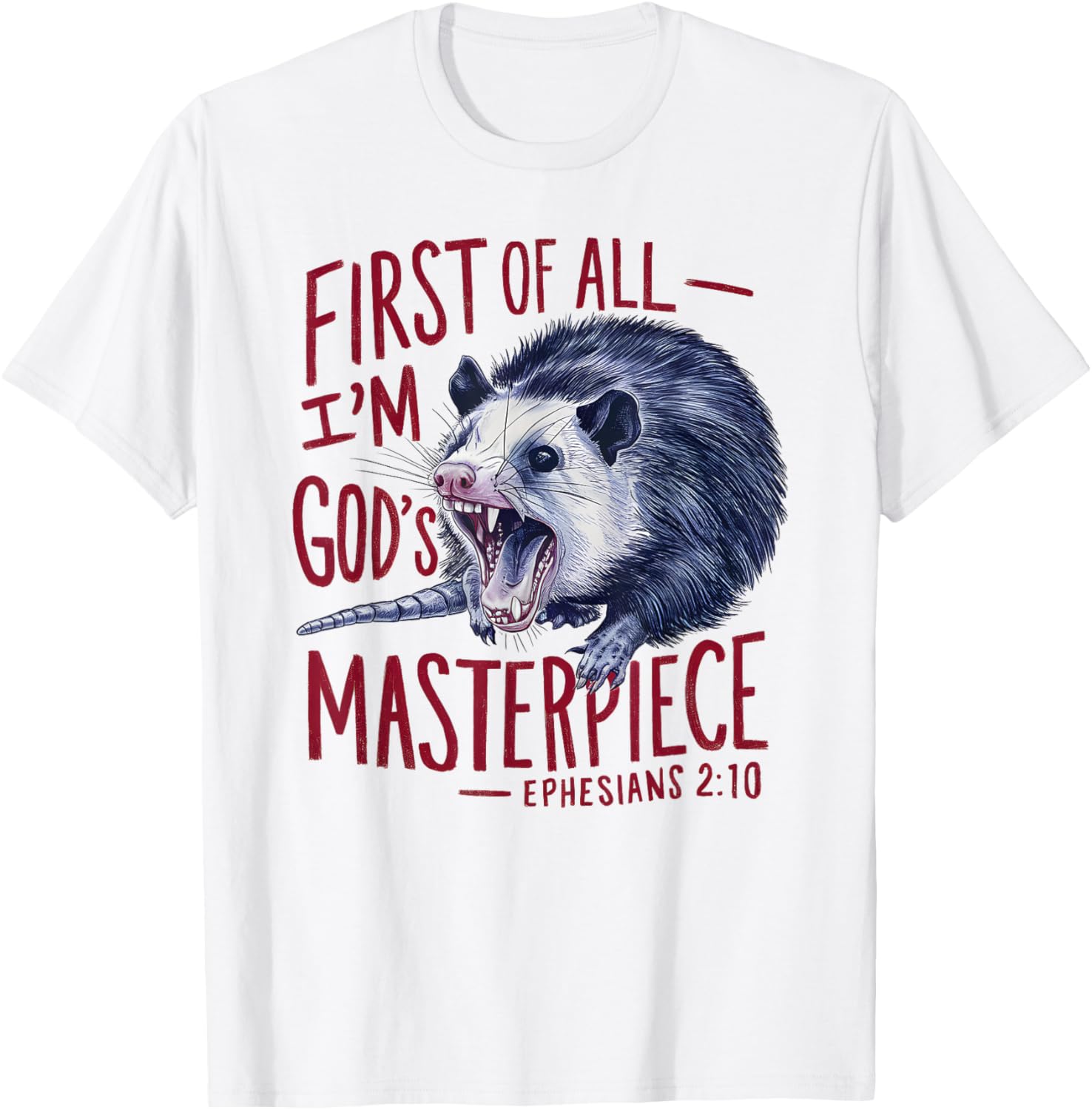 Funny Raccoon T-Shirt I'm God's Masterpiece Gift for Animal Lovers - 10