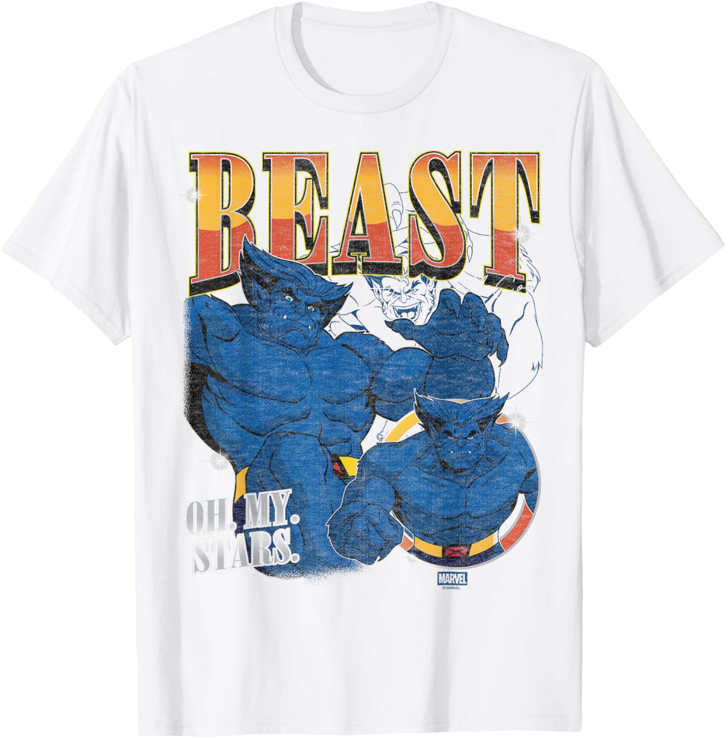 X-Men Beast Oversized T-Shirt for Fans of Classic Marvel Comics Style - 1