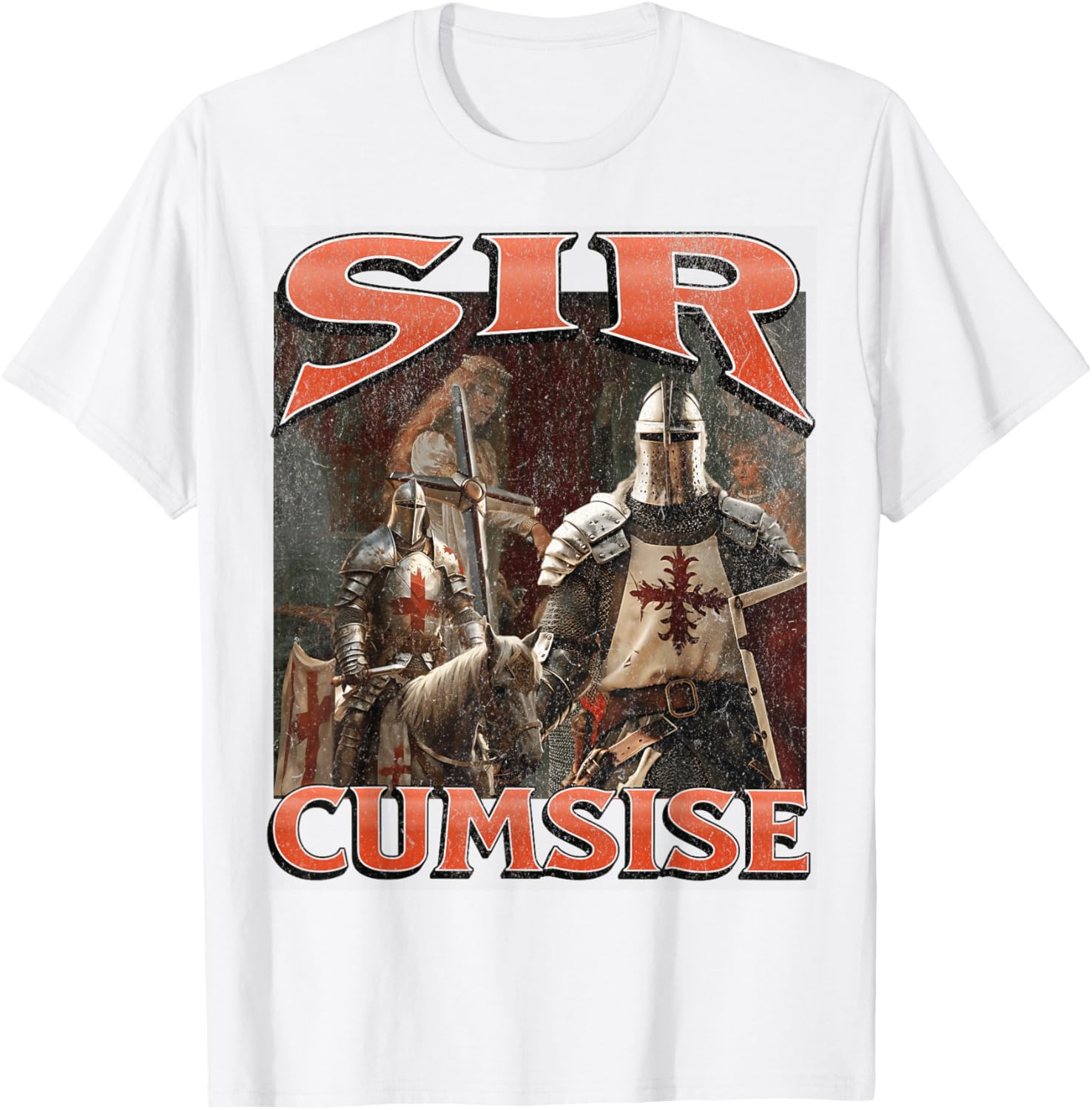 Funny Sir Cumcise Knight Meme Graphic T-Shirt for Unique Style Lovers - 9