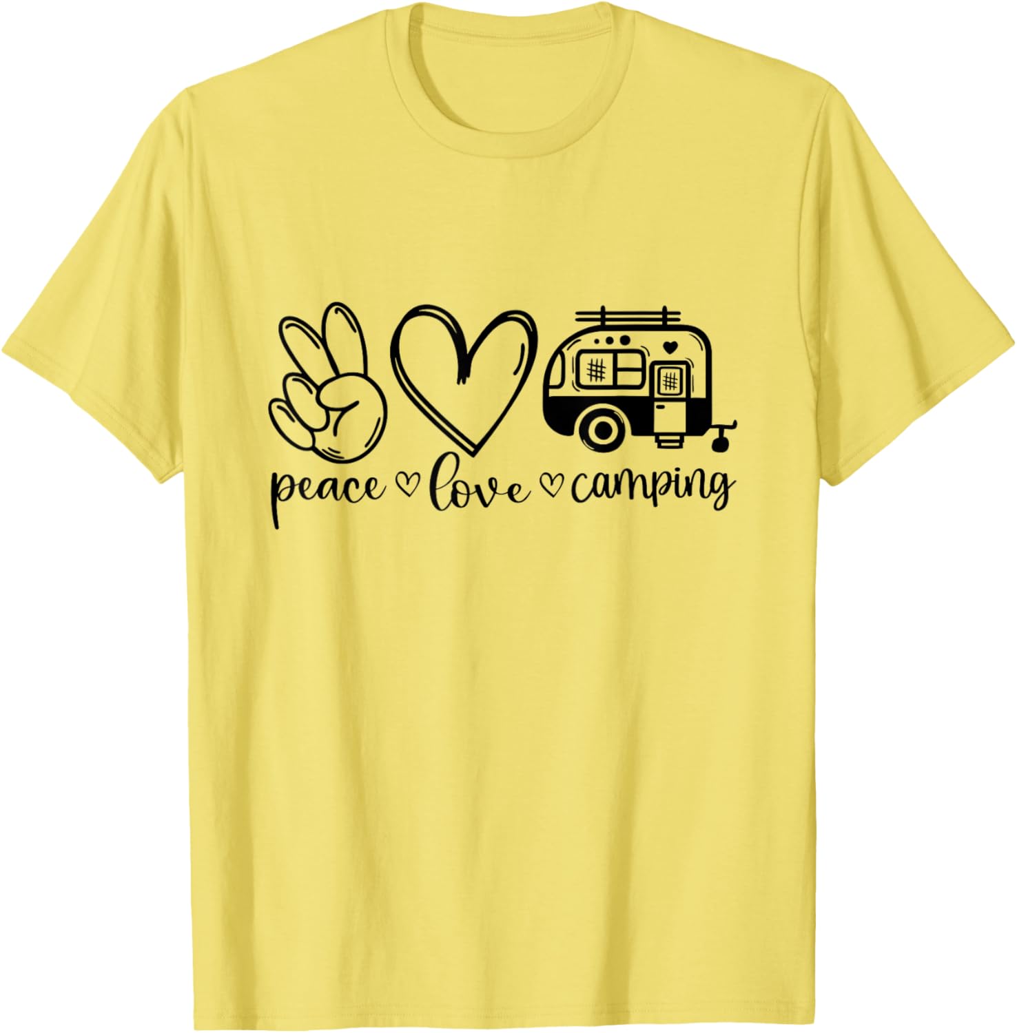 Peace Love Camping Outdoors T-Shirt for Nature Lovers and Adventurers - 9