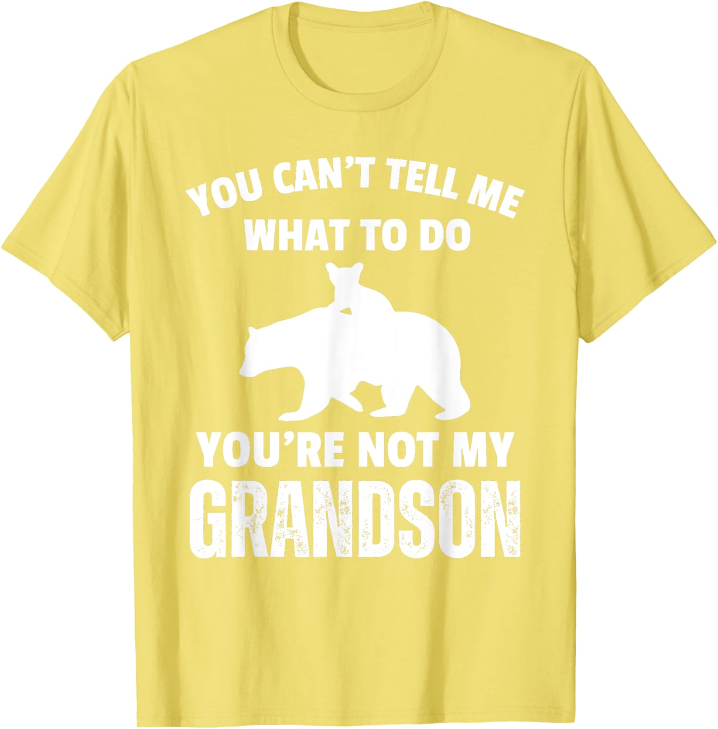 Funny Dad T-Shirt You Can't Tell Me What To Do Bear Grandson Gift - 24