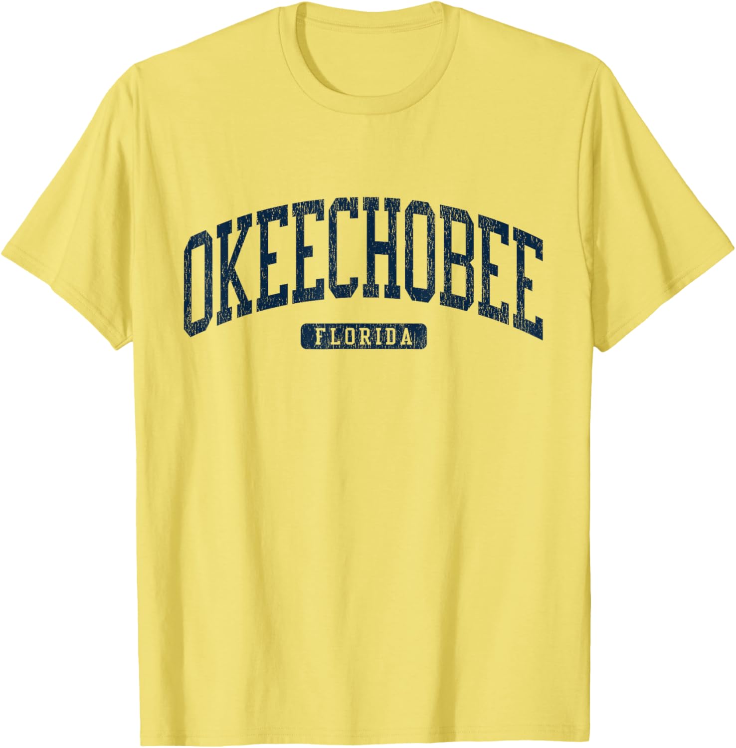 Okeechobee Florida College Style Blue T-Shirt for Students and Fans - 14