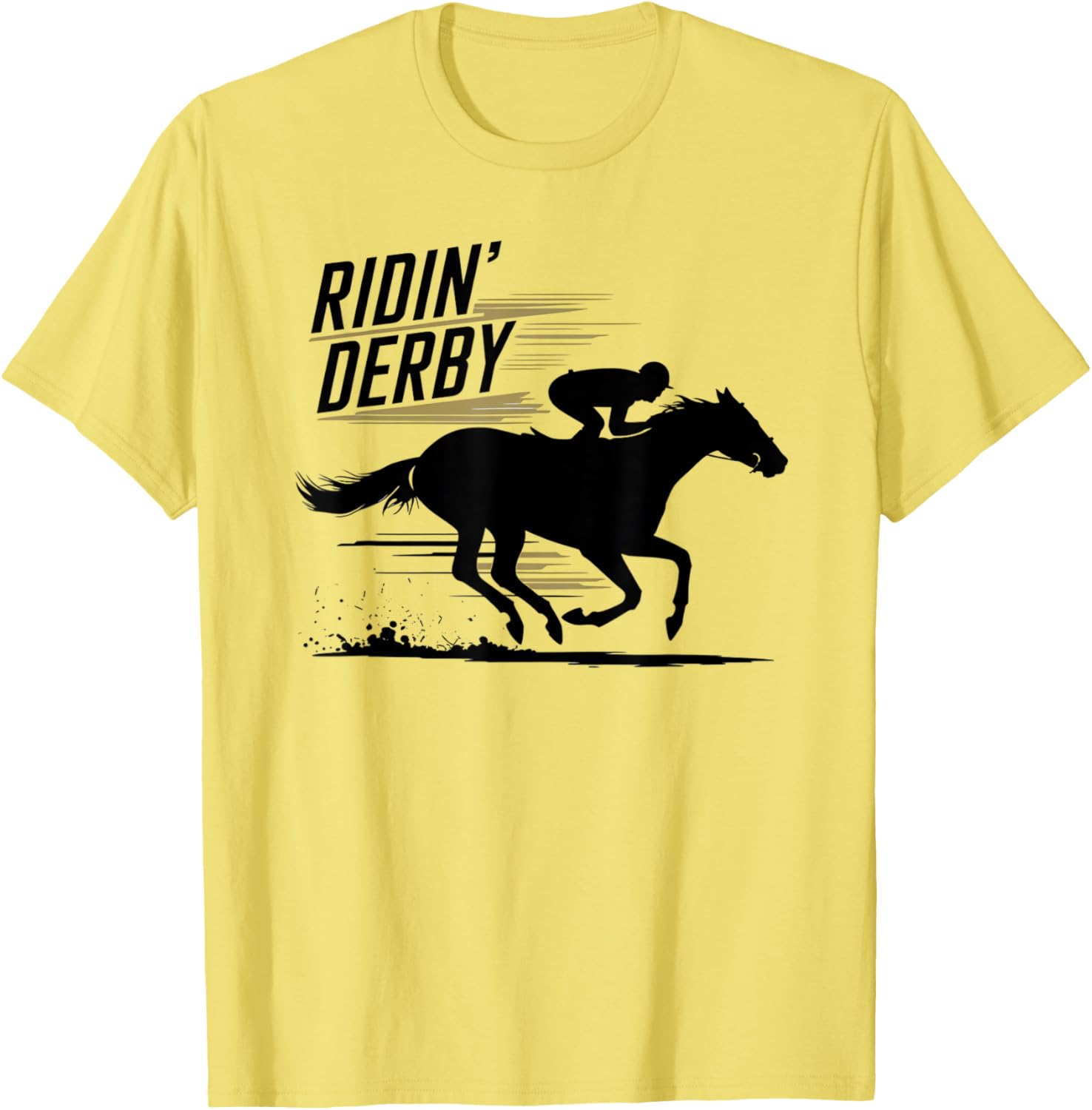 Ridin Derby Retro Horse Racing Fans Equestrian T-Shirt Fun Tee - 5