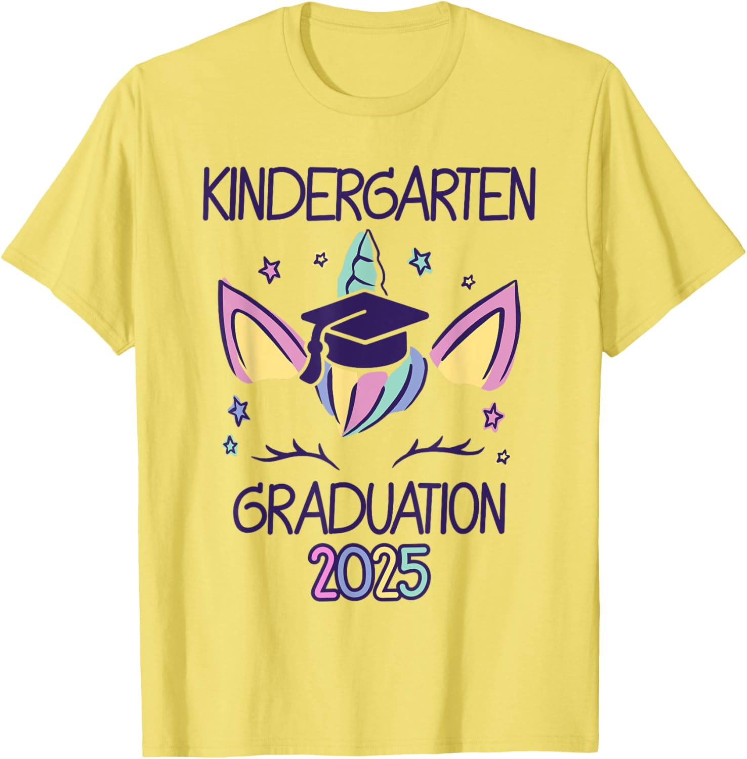 Adorable Unicorn Kindergarten Graduation 2025 T-Shirt for Kids - 4