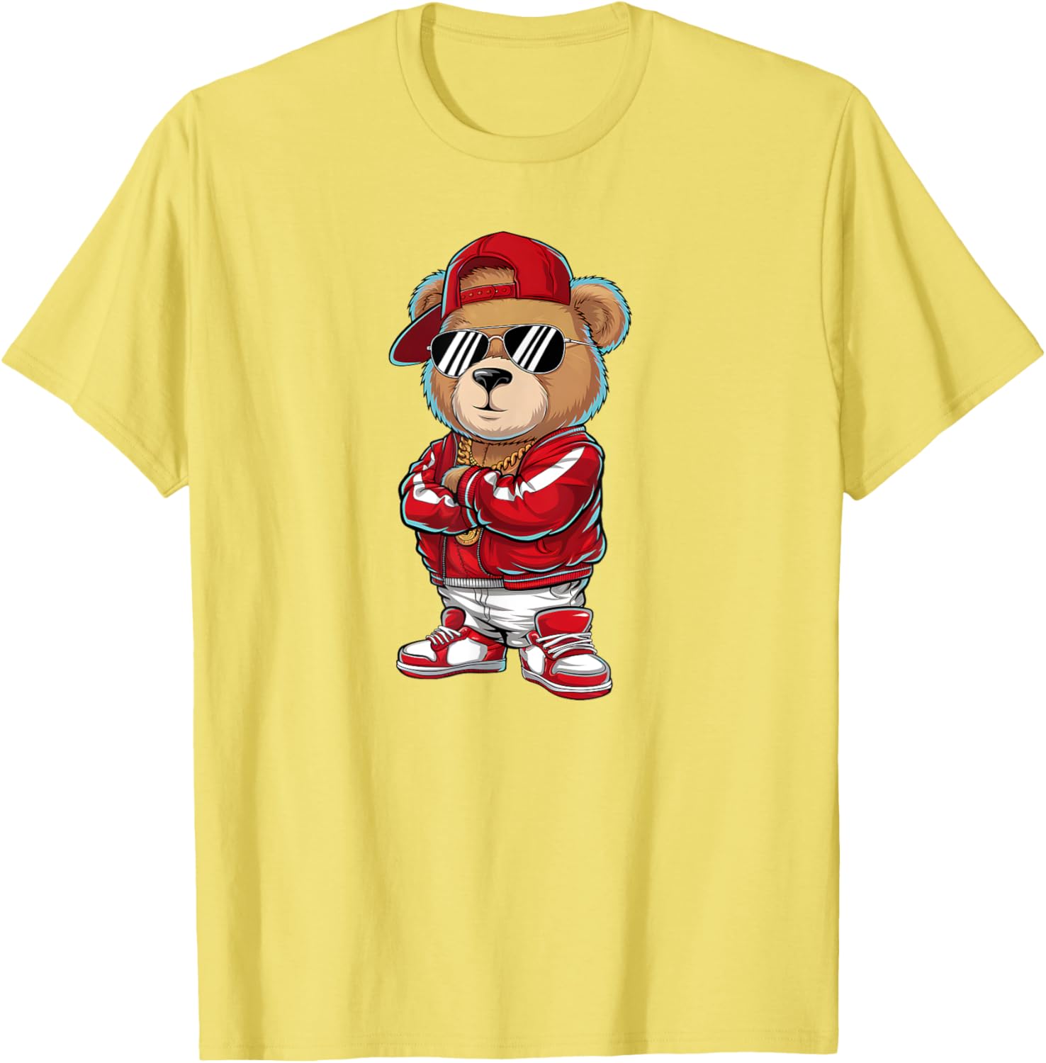 Funny Hip Hop Teddy Bear 90s Graffiti Art T-Shirt for Rap Lovers - 6