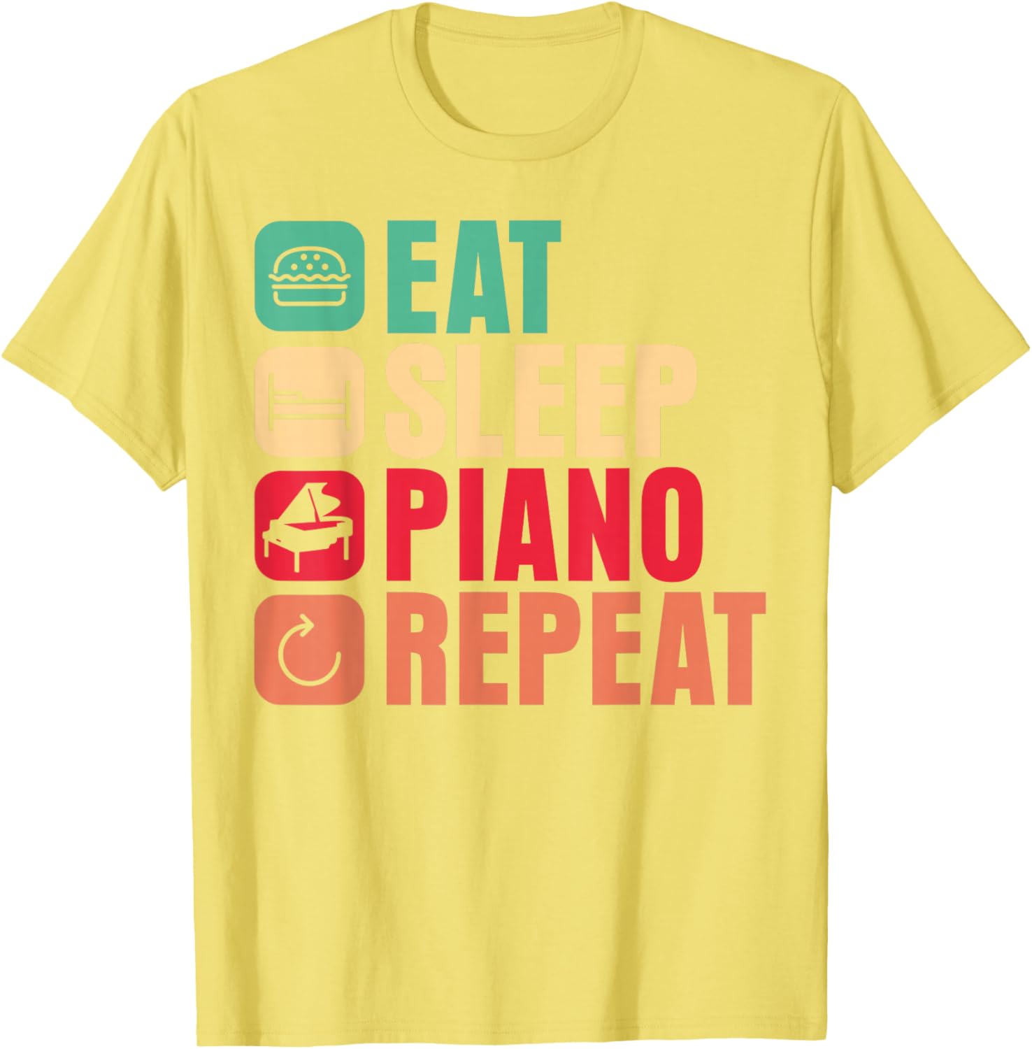 Piano Teacher Eat Sleep Repeat T-Shirt for Music Lovers and Pianists - 12