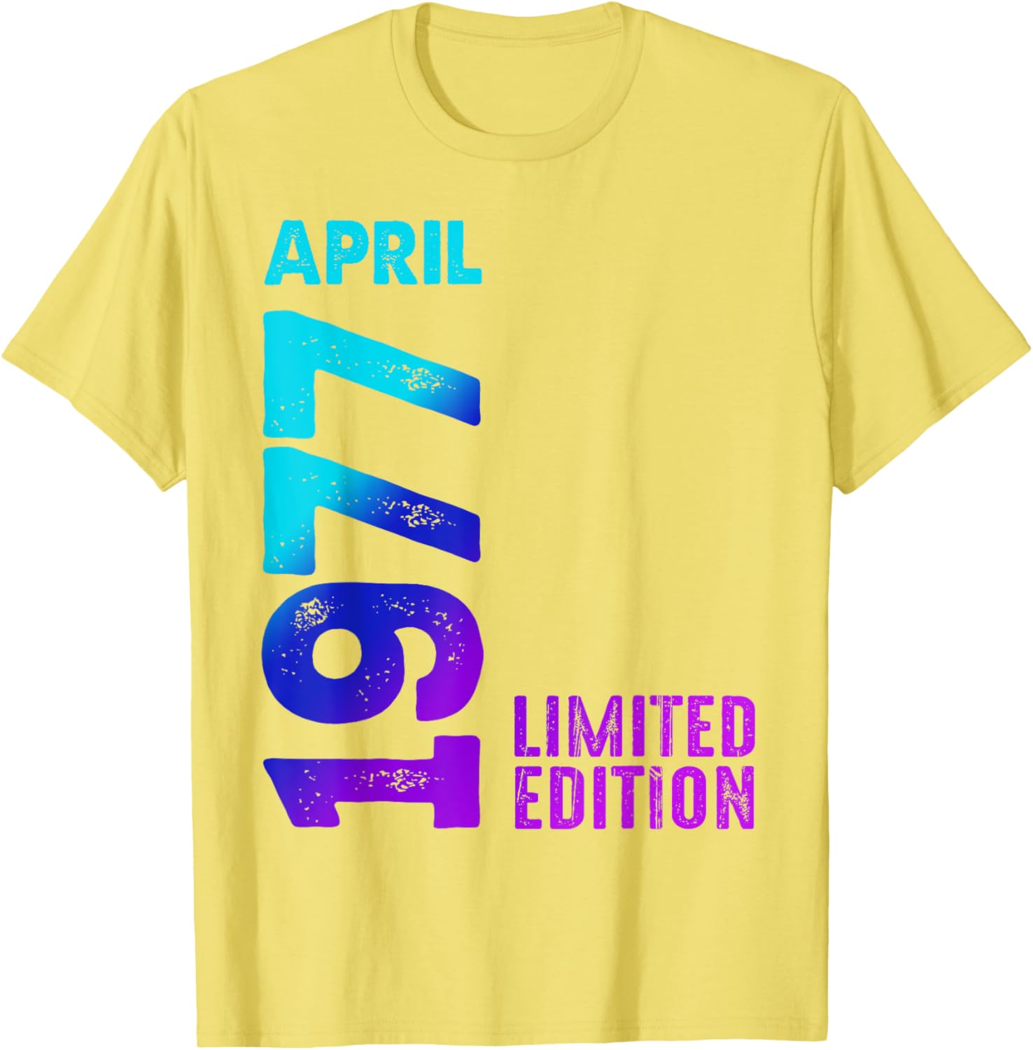 Vintage 1977 Retro T-Shirt Limited Edition Celebrate April Birthdays - 1