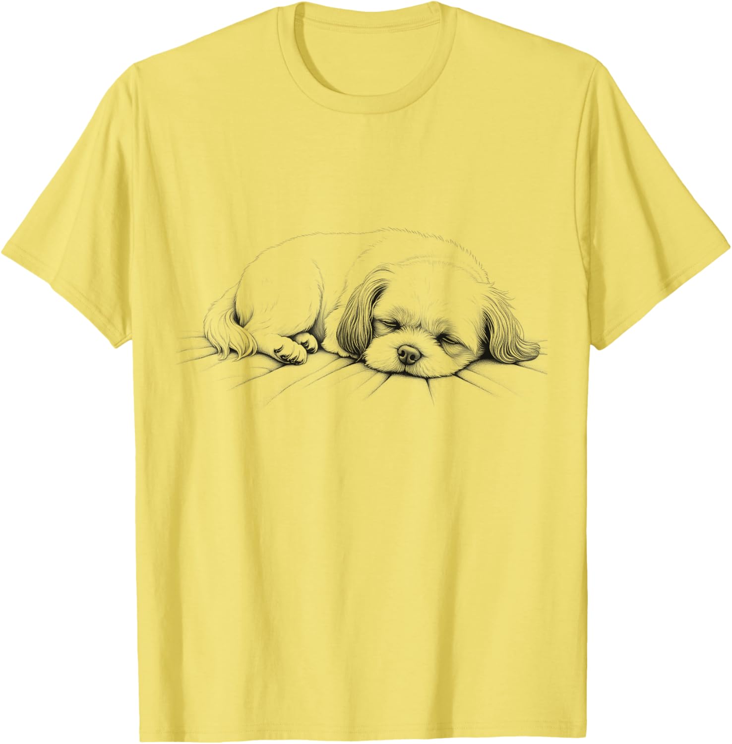 Adorable Shih Tzu Sleeping Design T-Shirt for Dog Lovers Men and Women - 10