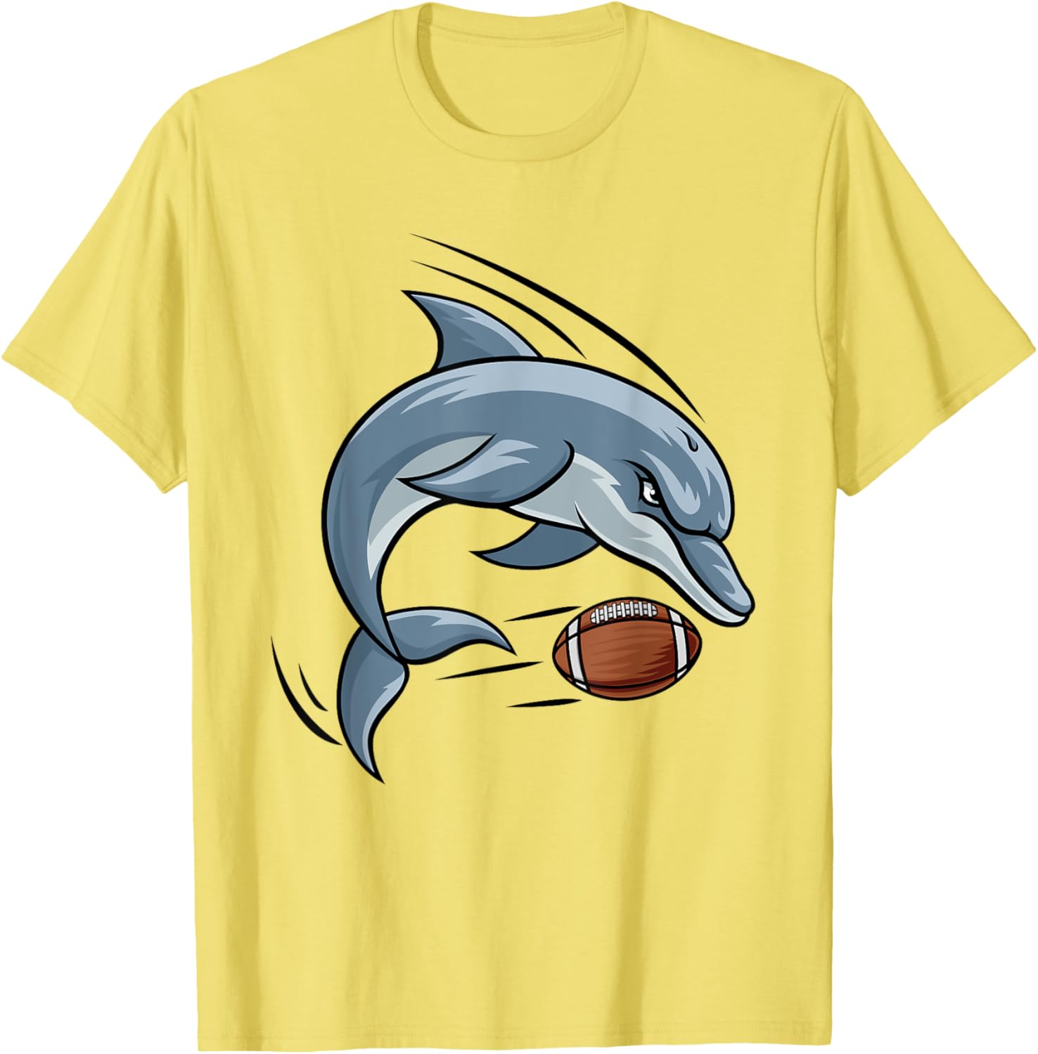 Dolphin Cartoon Character Football T-Shirt for Fun and Sporty Style - 29