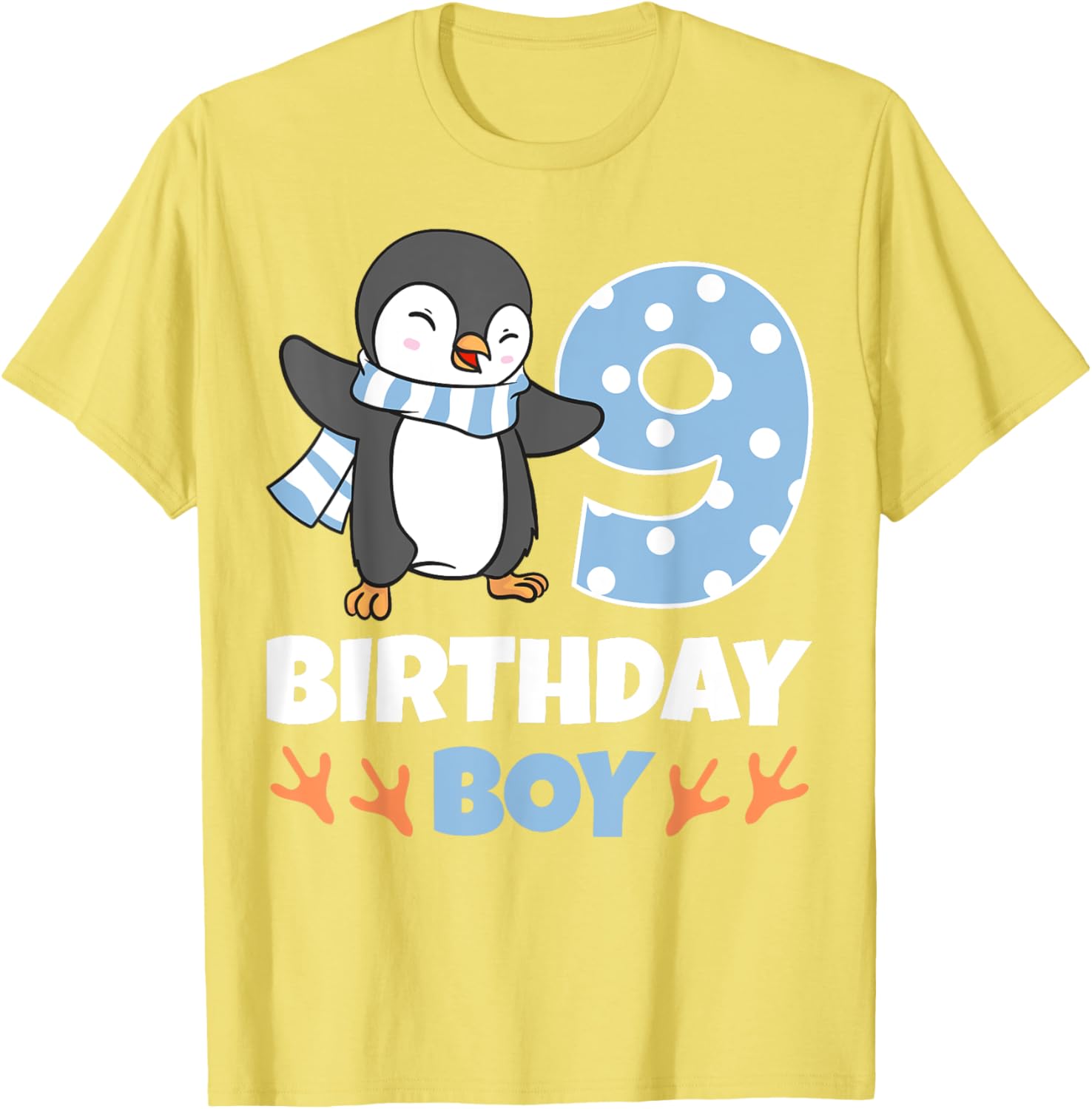 Penguin 9th Birthday Winter Theme T-Shirt for Boys Fun Celebration - 2
