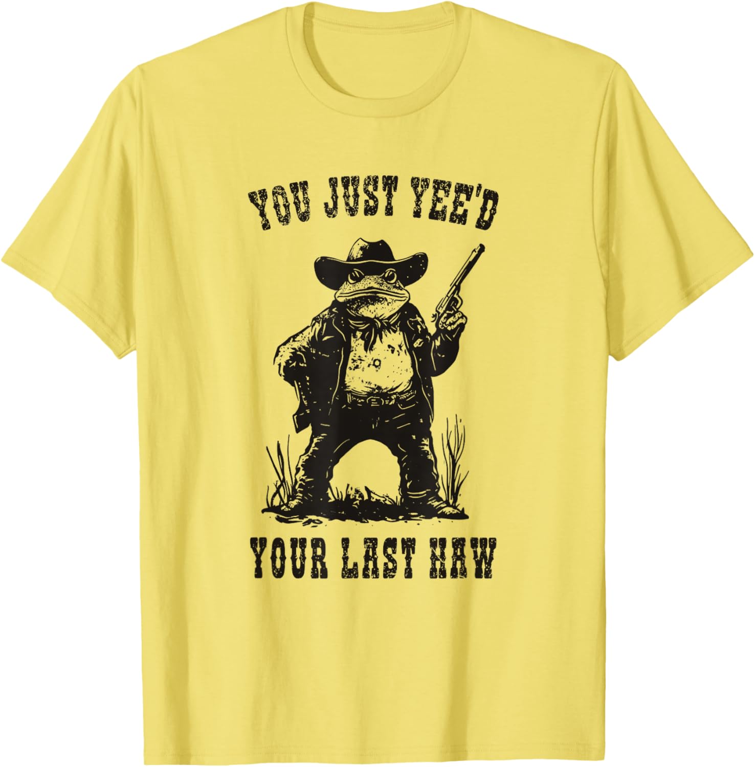 Funny Cowboy Frog Meme T-Shirt You Just Yee'd Your Last Haw Humor Tee - 4
