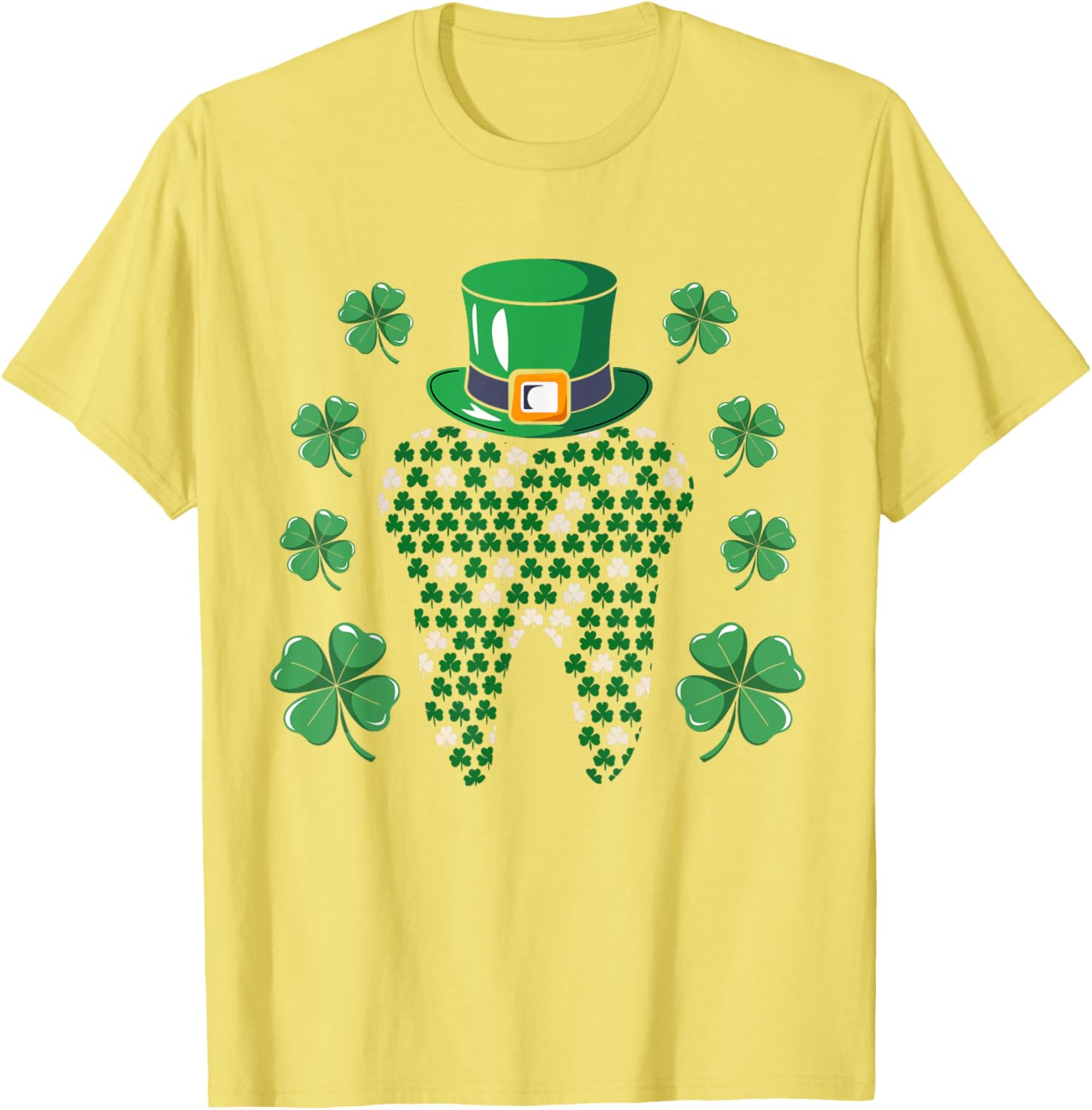 Tooth Leprechaun Hat St Patrick's Day Dentist T-Shirt for Men - 22