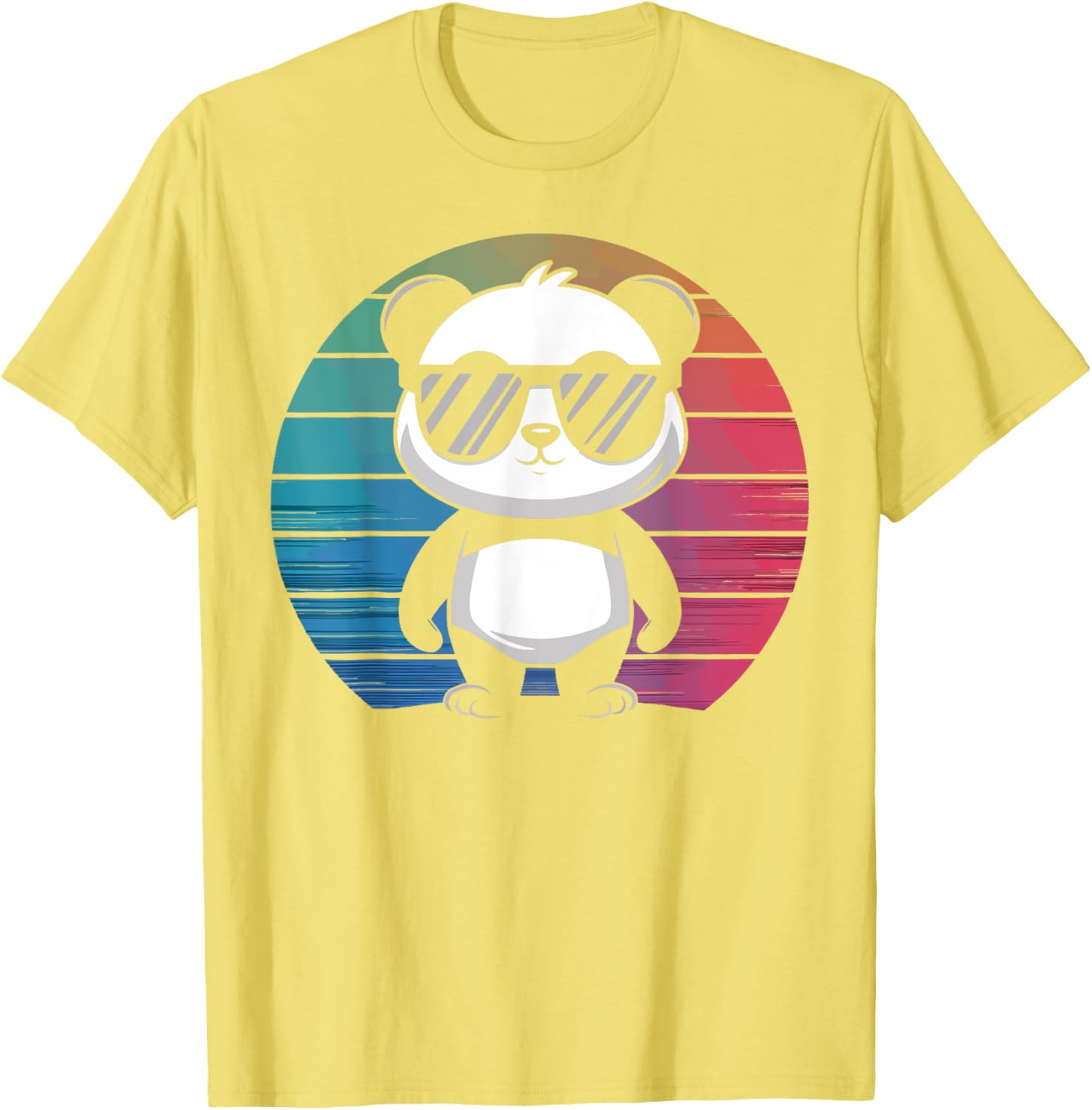 Retro Panda T-Shirt with Sunglasses for Chill Vibes and Fun Style - 17