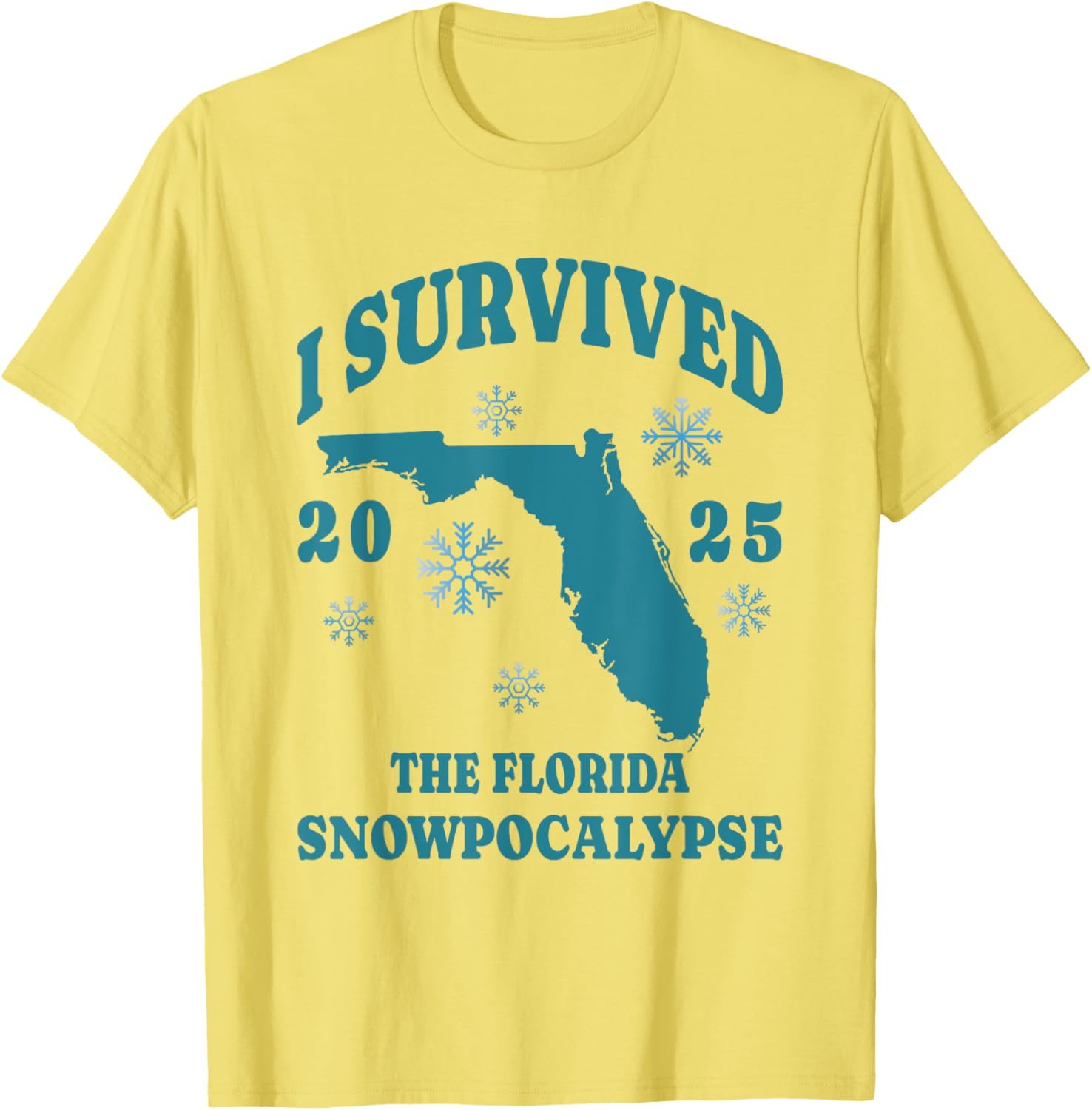 I Survived the Florida Snowpocalypse 2025 Graphic Tee Shirt - 11