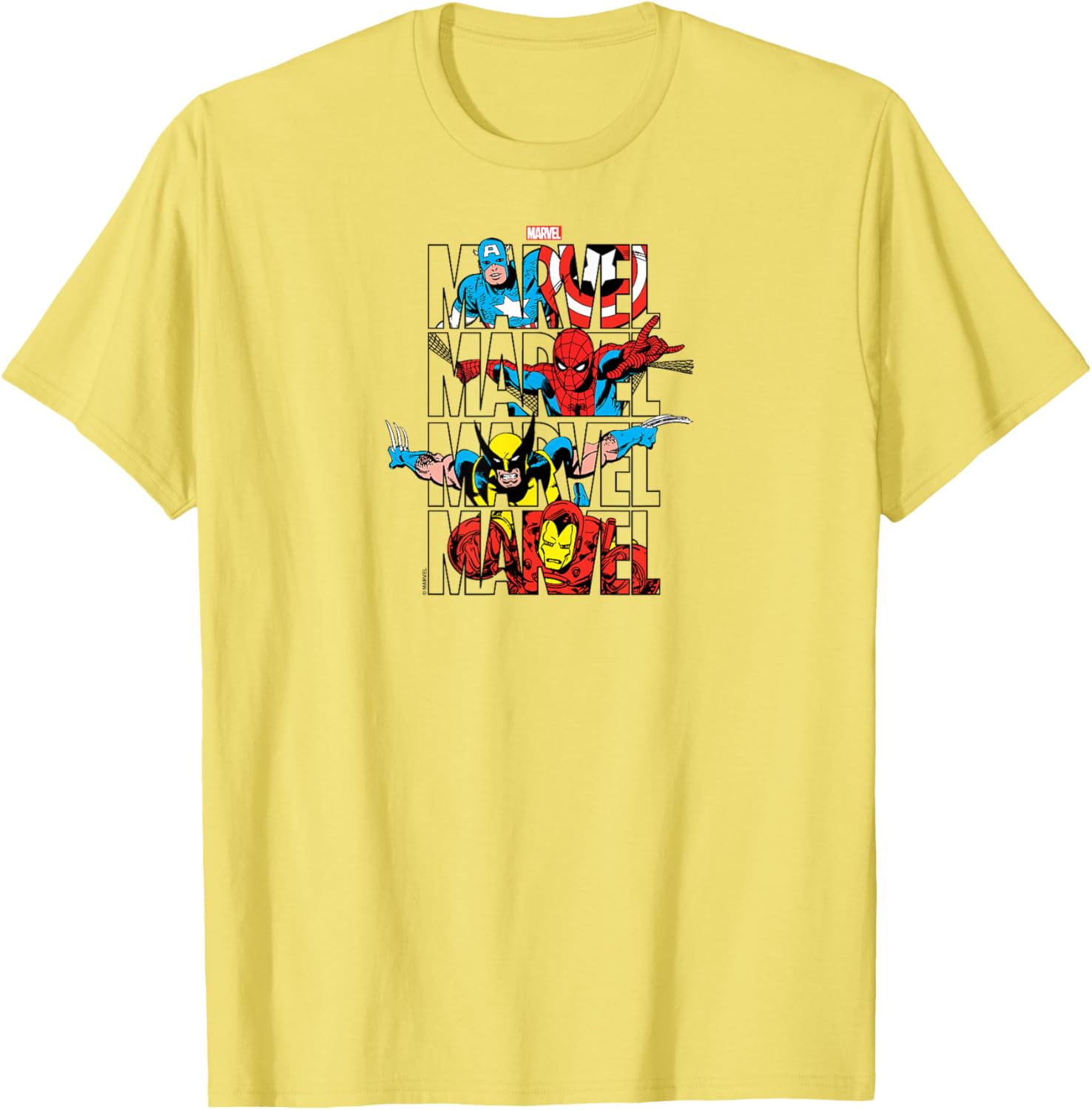 Marvel Logo Stack T-Shirt Stylish Graphic Tee for Fans and Collectors - 3