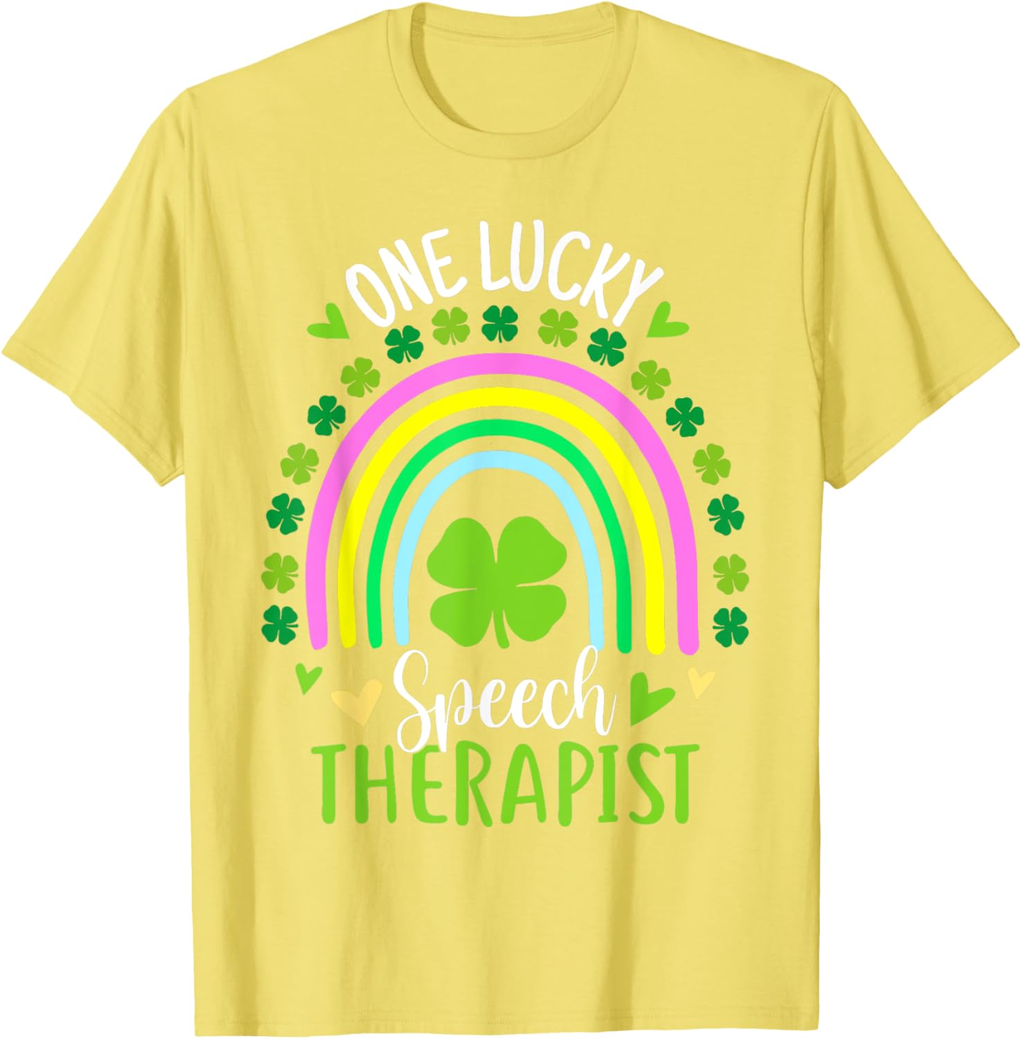 Lucky Speech Therapist St Patricks Day Shamrock T-Shirt for Women - 8