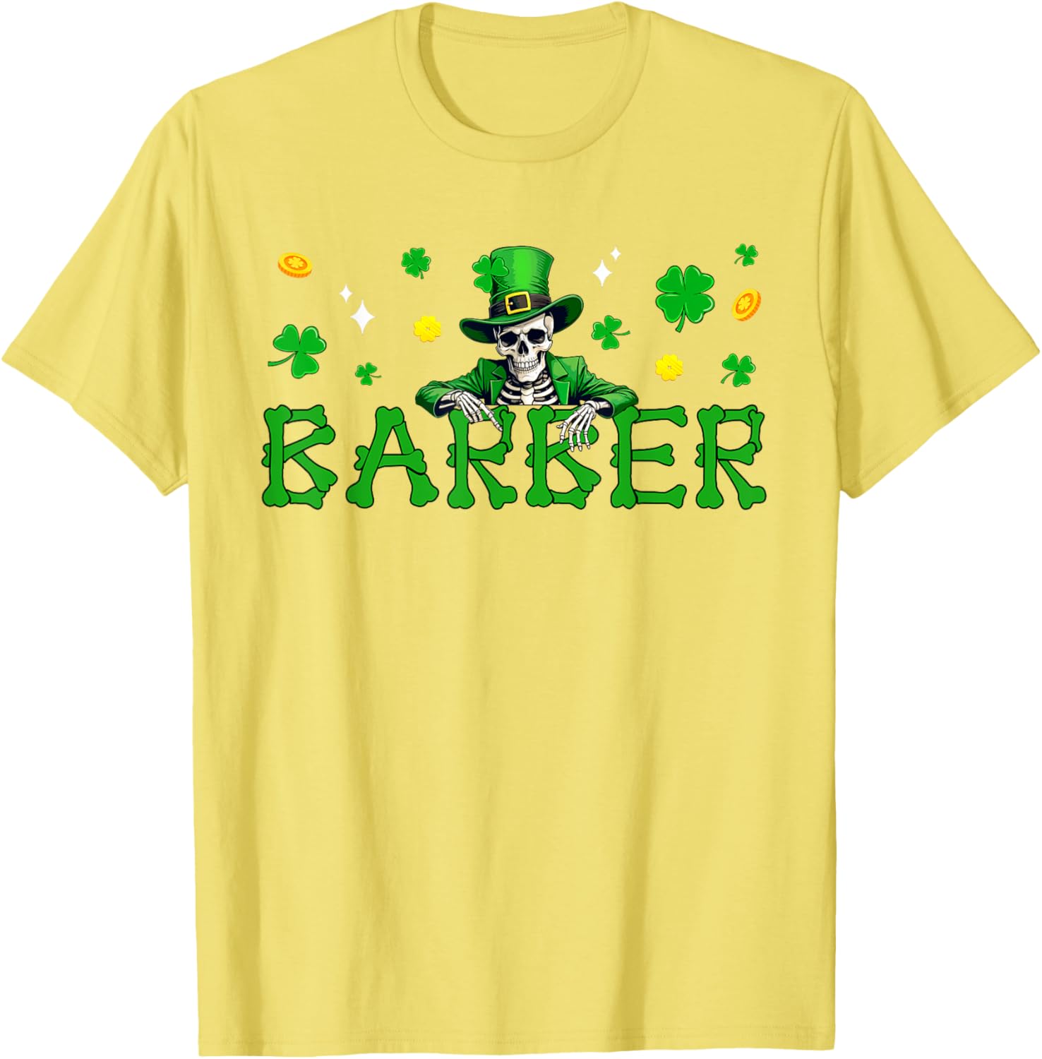 St. Patrick's Day Skeleton Shamrock T-Shirt for Irish Job Fans - 23