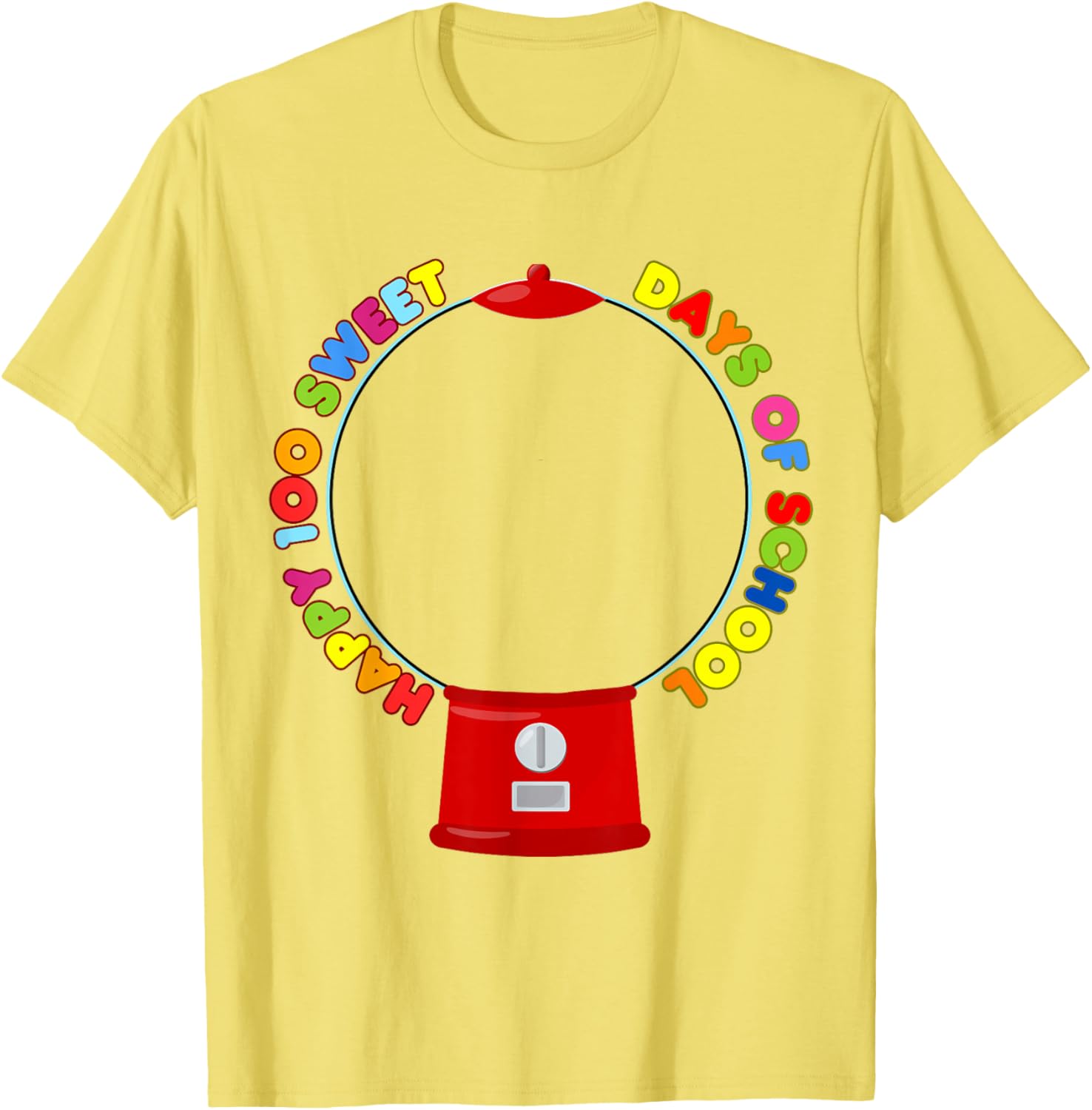 100 Days of School Gumball Machine DIY Blank T-Shirt for Kids - 7