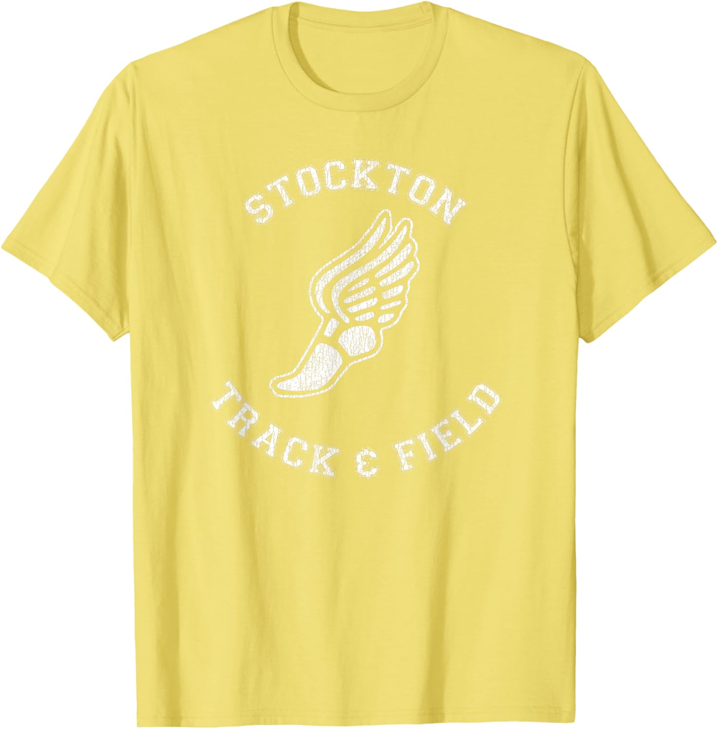 Stockton Track & Field Retro 80s Distressed T-Shirt for Casual Style - 9