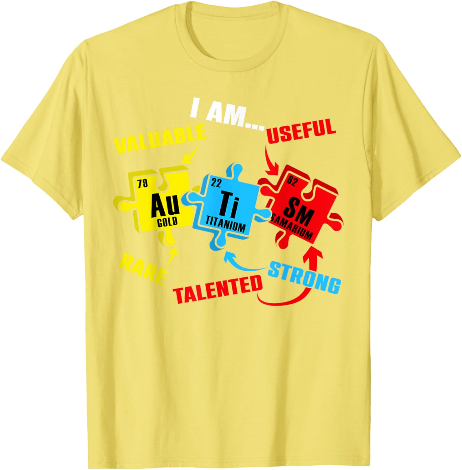 Chemistry Elements Periodic Table Puzzle T-Shirt for Autism Awareness - 12