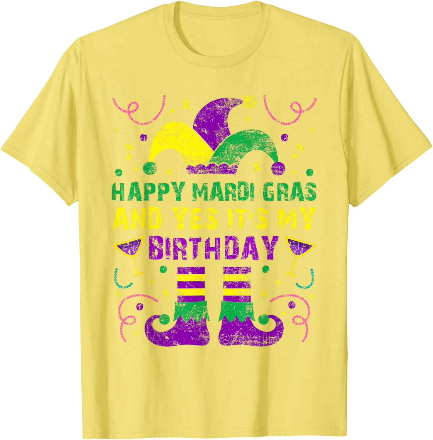 Happy Mardi Gras Birthday T-Shirt for Men Women Kids Party Fun - 12