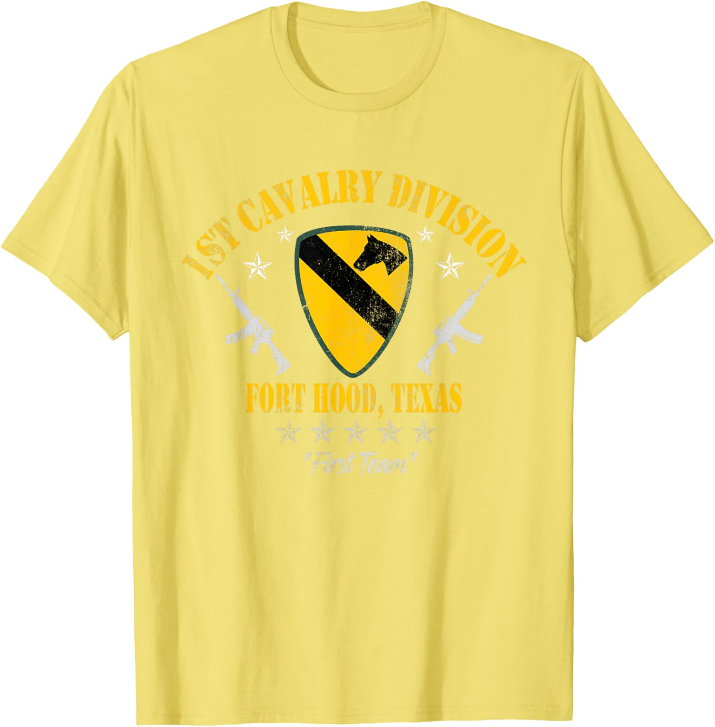 1st Cavalry Division Veteran Fort Hood TX Vintage Patriotic T-Shirt - 5