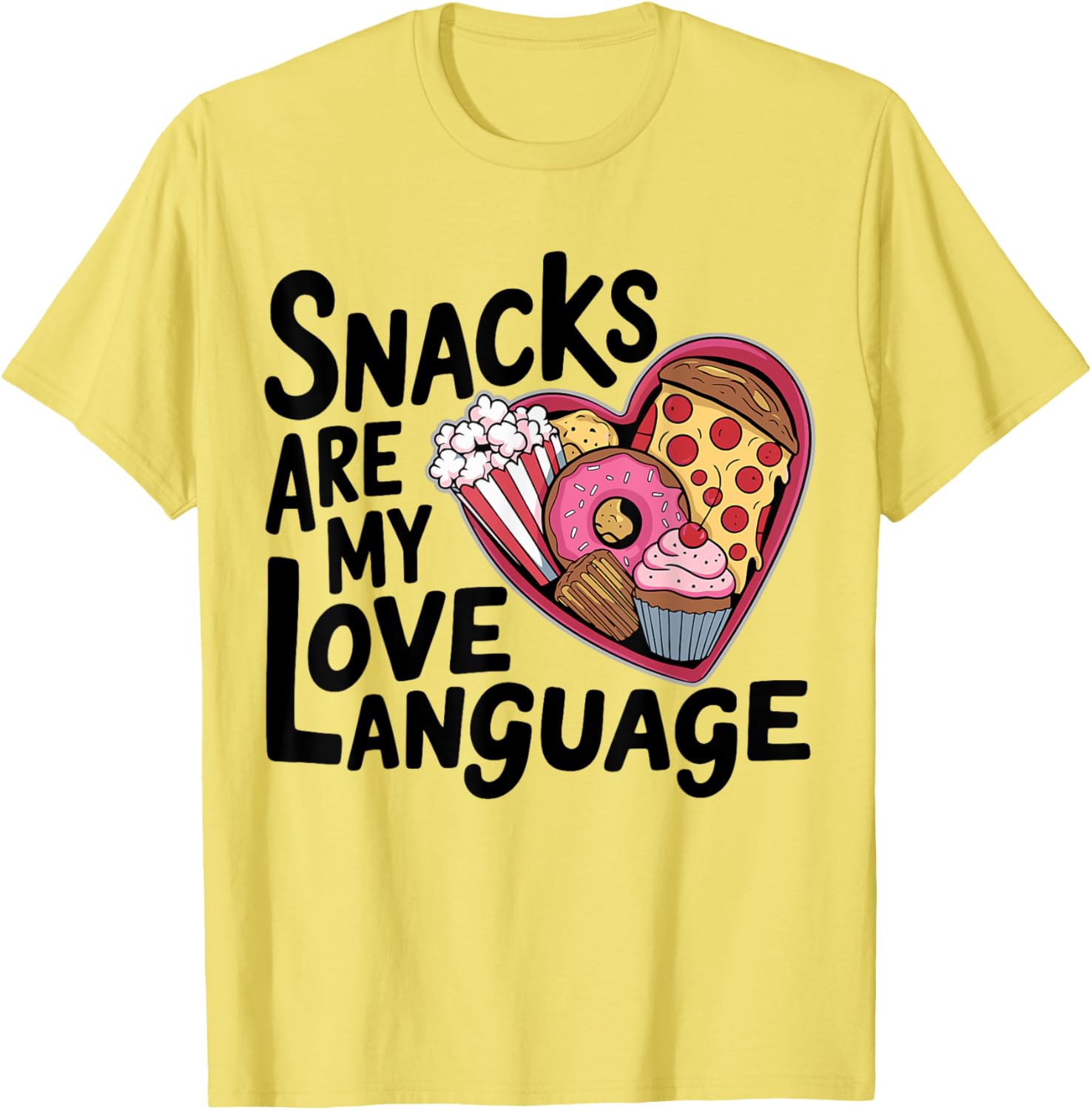 Snacks Are My Love Language T-Shirt for Kids and Adults - Fun Valentine's Tee - 14
