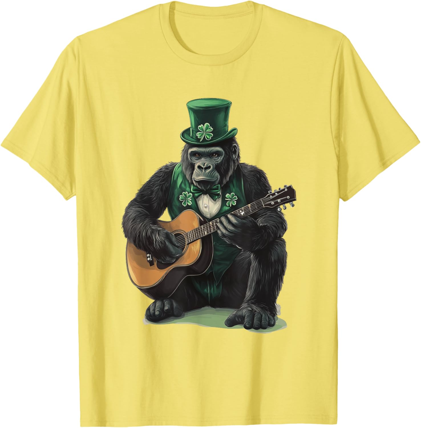 Saint Patrick's Day Gorilla T-Shirt Fun Style for Holiday Celebrations - 1