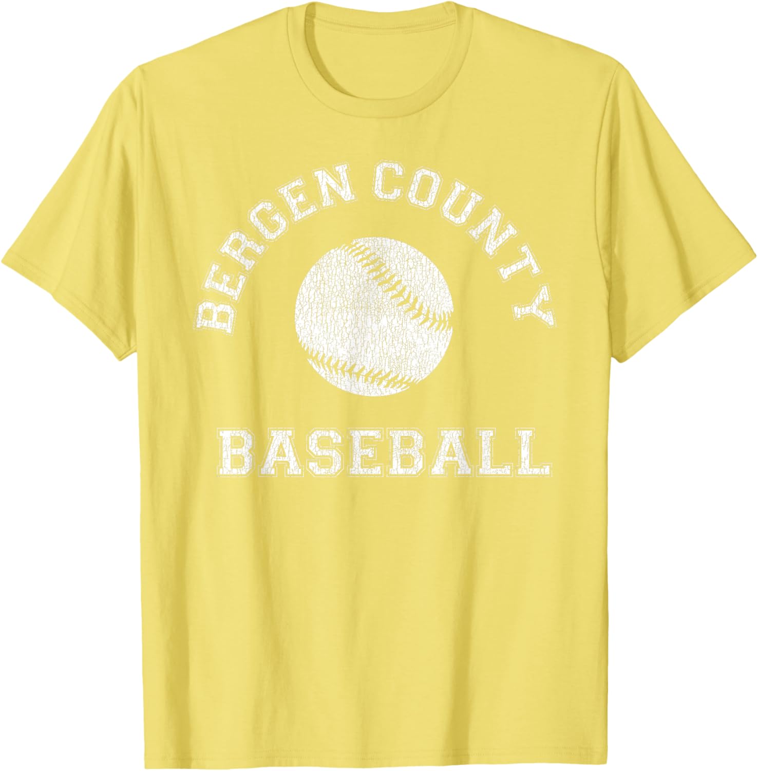 Bergen County Baseball Distressed Retro Classic T-Shirt for Fans - 9
