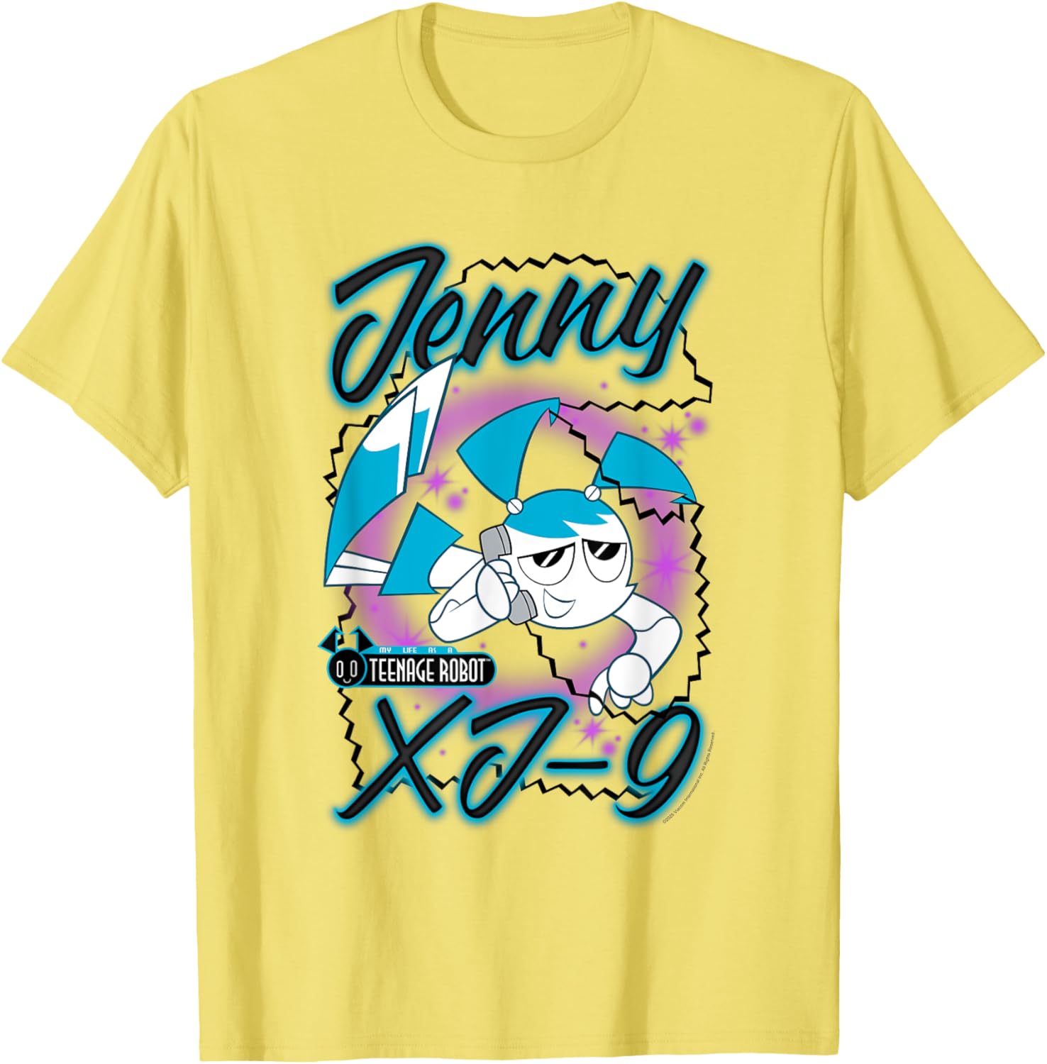 My Life as a Teenage Robot Jenny Airbrush Cartoon T-Shirt for Fans - 3