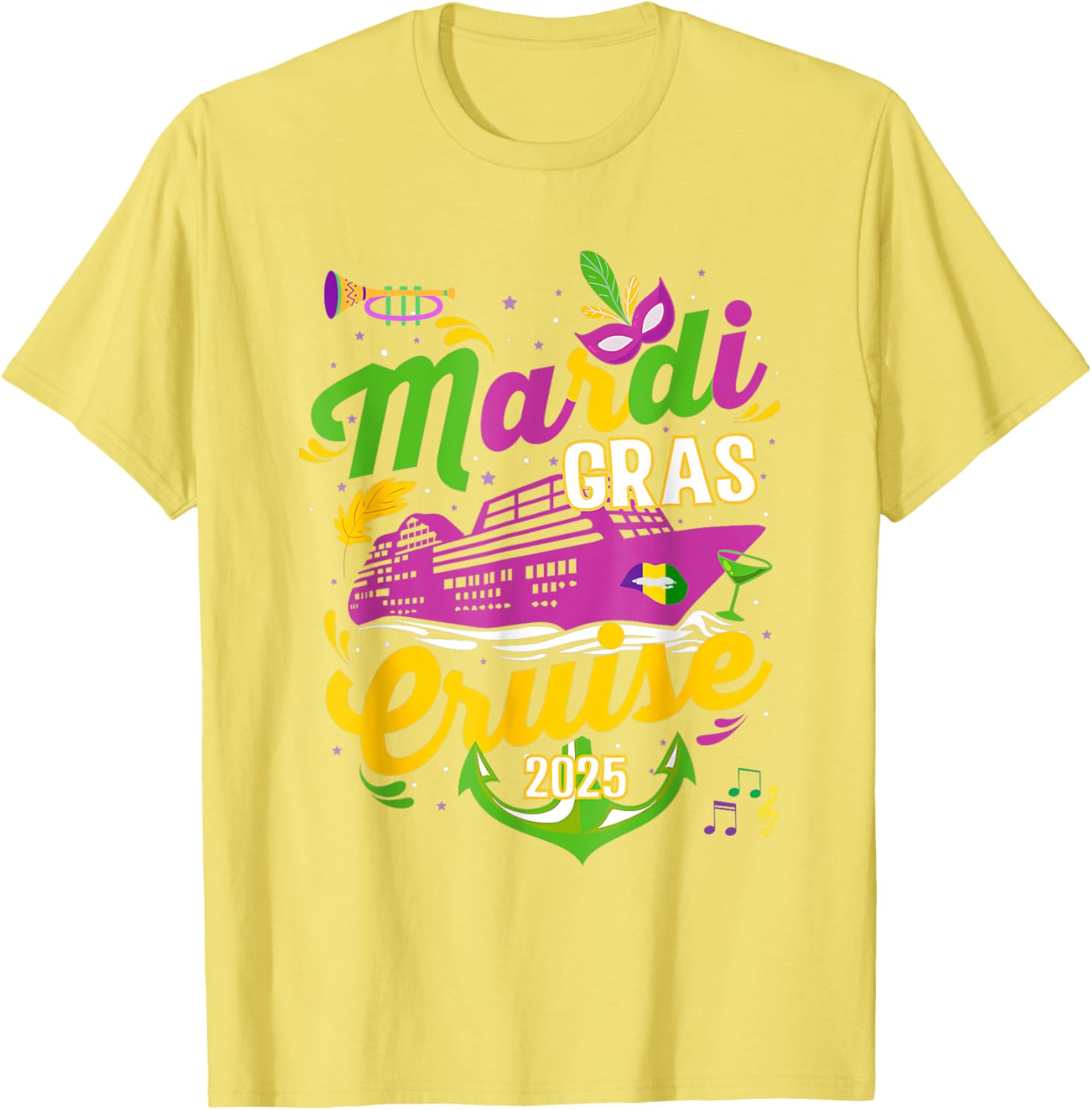 Mardi Gras Cruise Squad 2025 Family Matching T-Shirts for Fun Adventures - 19