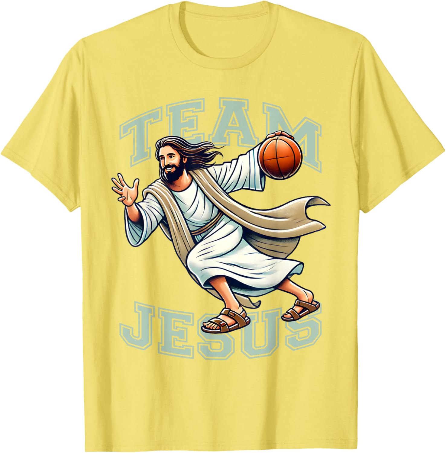 Team Jesus Basketball Tee Christ Playing Basketball T-Shirt for Sports Fans - 9