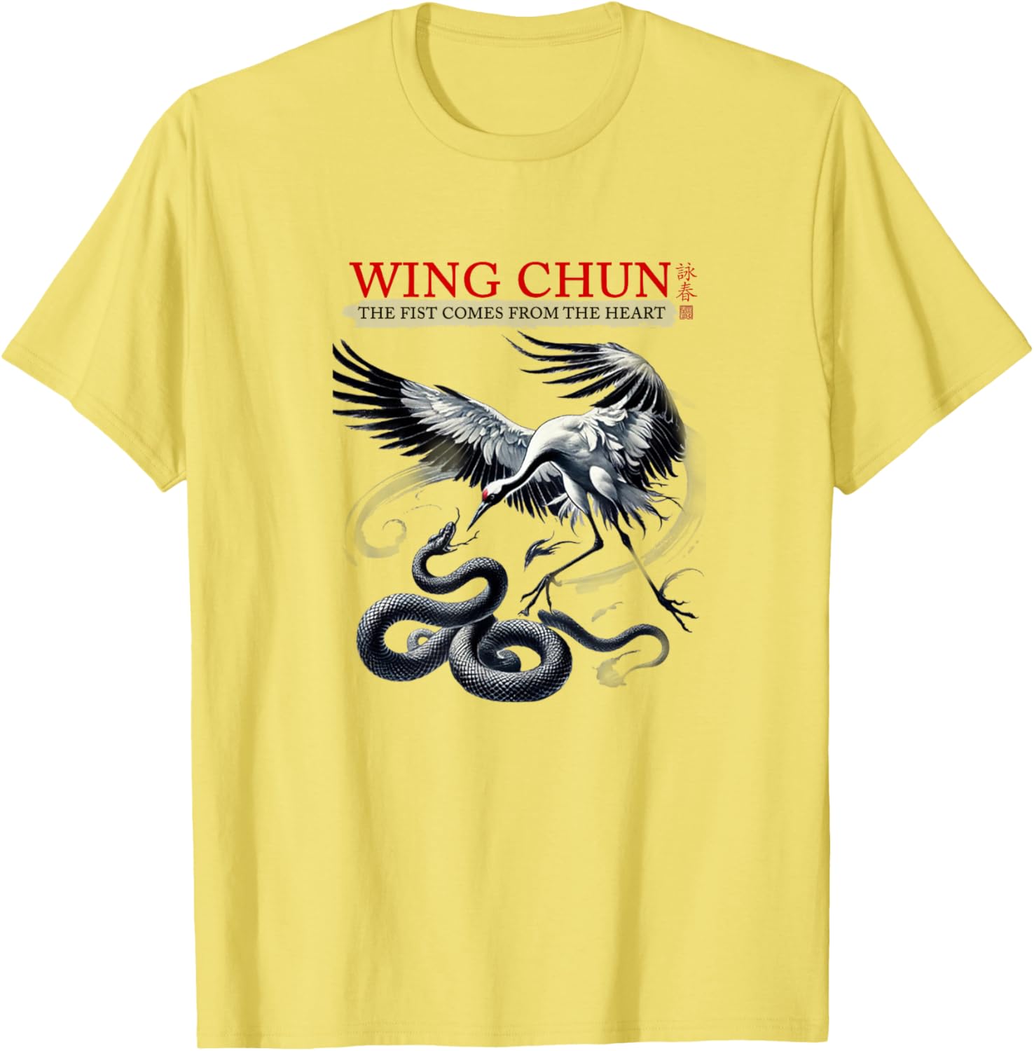 Wing Chun Kung Fu Snake and Crane T-Shirt for Martial Arts Lovers - 4
