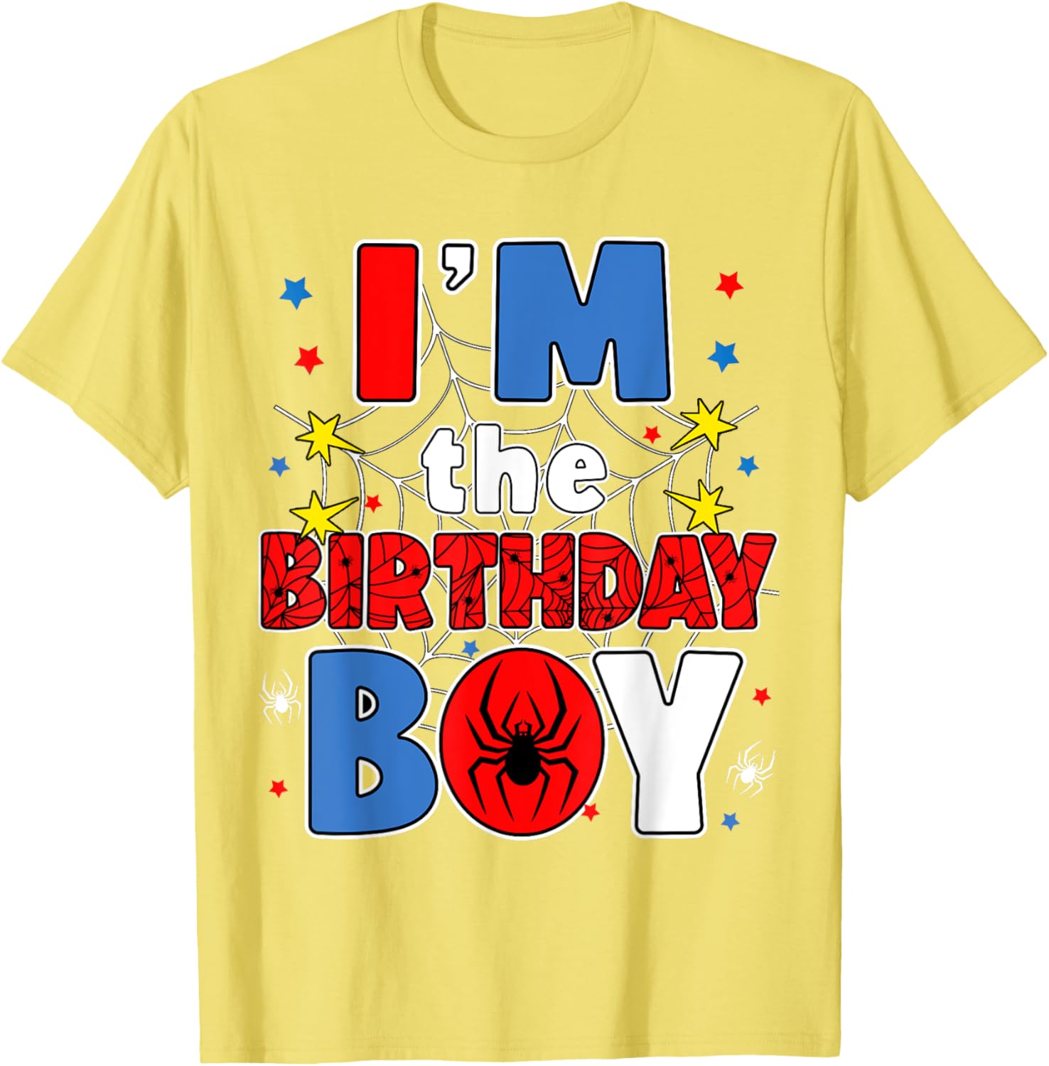 I'm The Birthday Boy Spider Web Family Party T-Shirt for Kids - 22