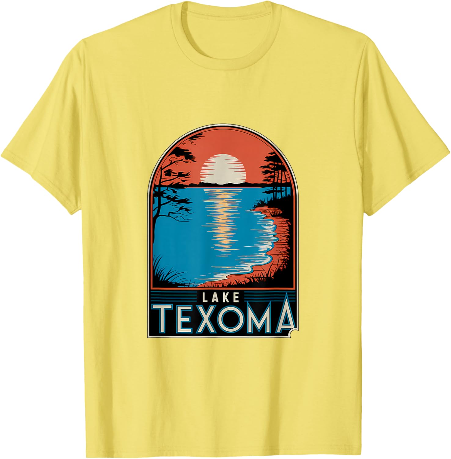 Lake Texoma Sunset Reflection Adventure T-Shirt for Nature Lovers - 14