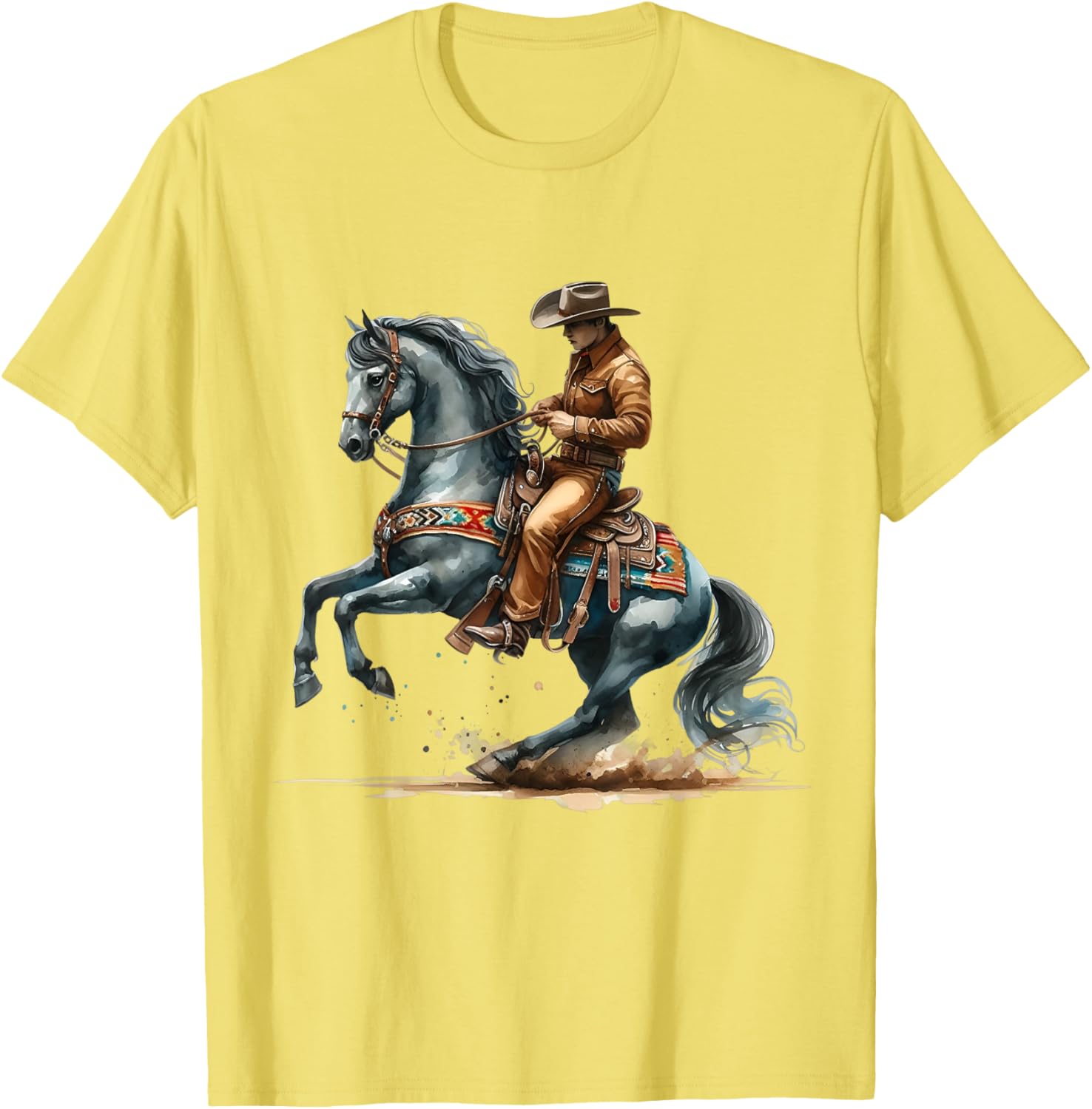 Vintage Rodeo Cowboy Bronco Riding T-Shirt for Western Lovers - 5