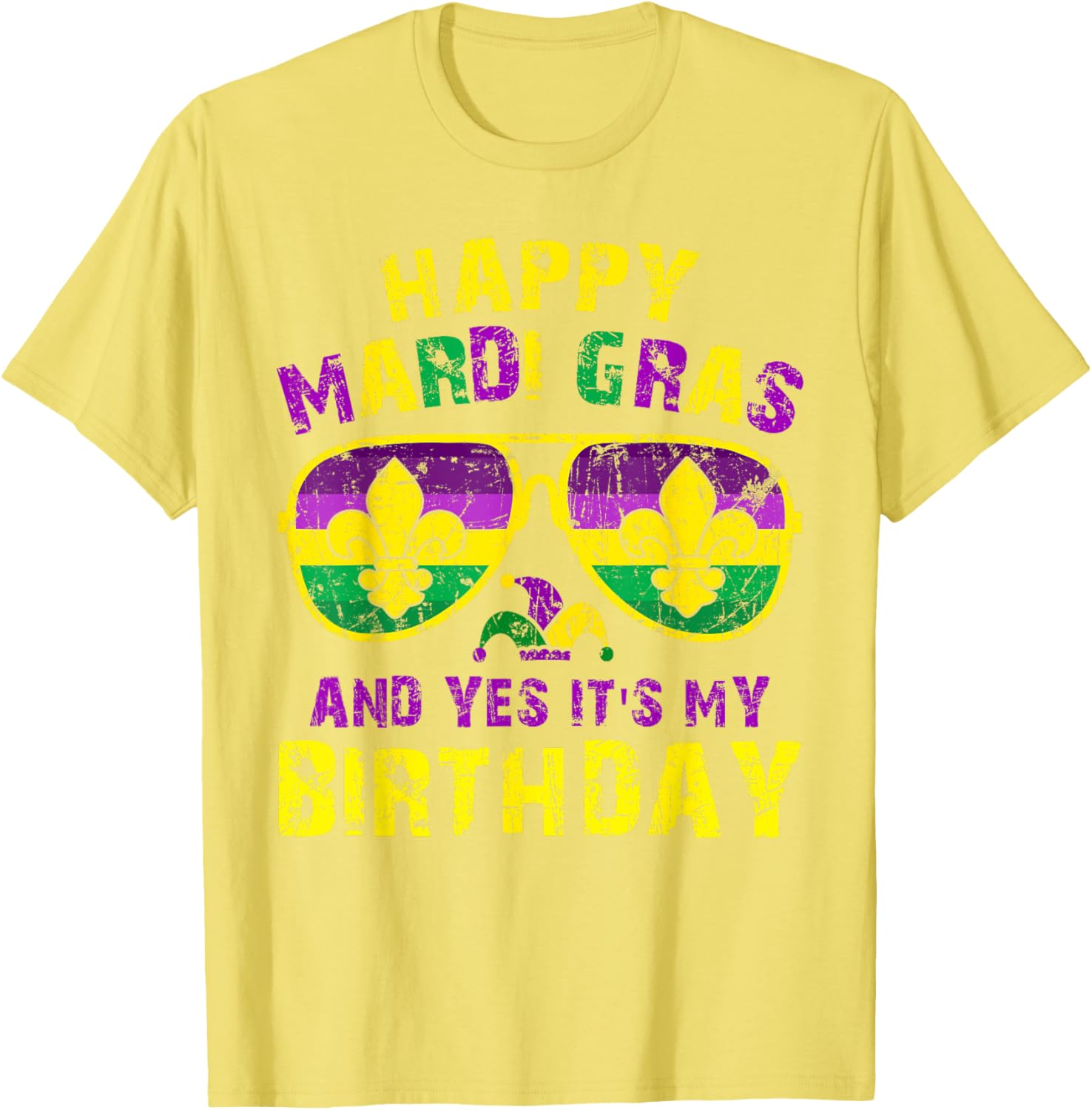 Happy Mardi Gras Birthday T-Shirt for Men, Women, and Kids Celebration - 16