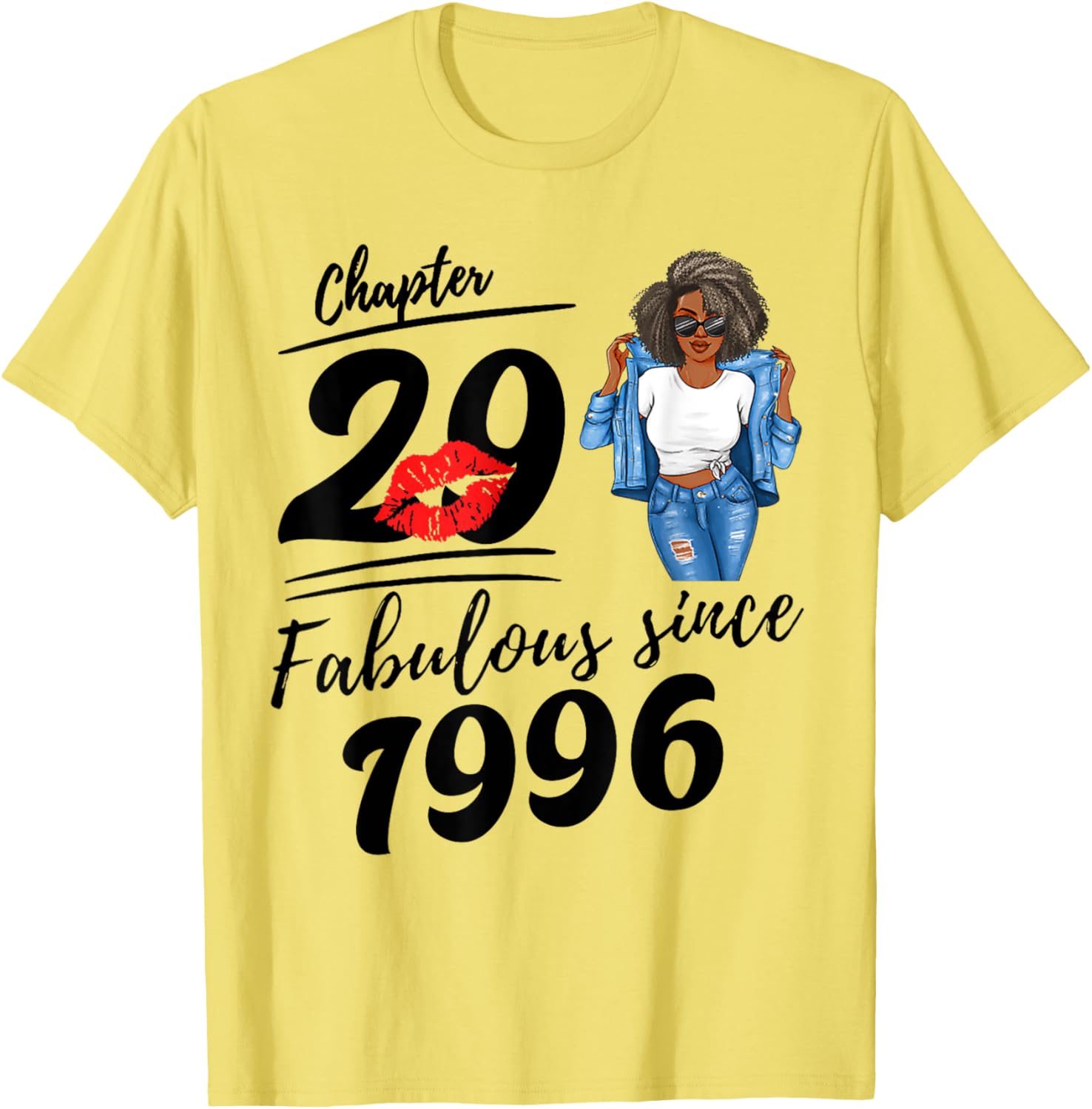 29th Birthday Melanin T-Shirt Fabulous Since 1996 for Women - 5