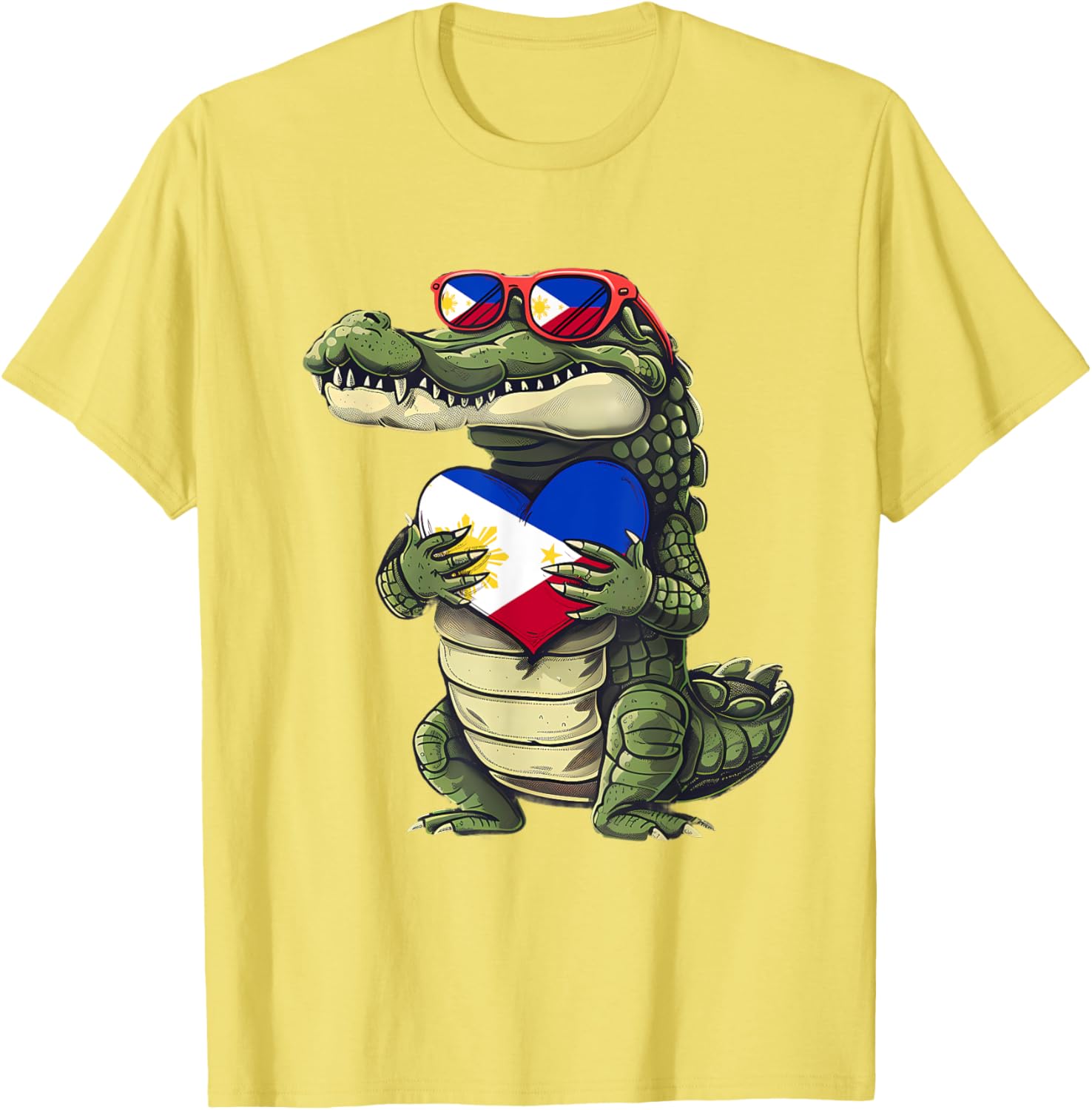 Philippines Crocodile Heart T-Shirt with Filipino Flag - Pilipinas Pride - 16
