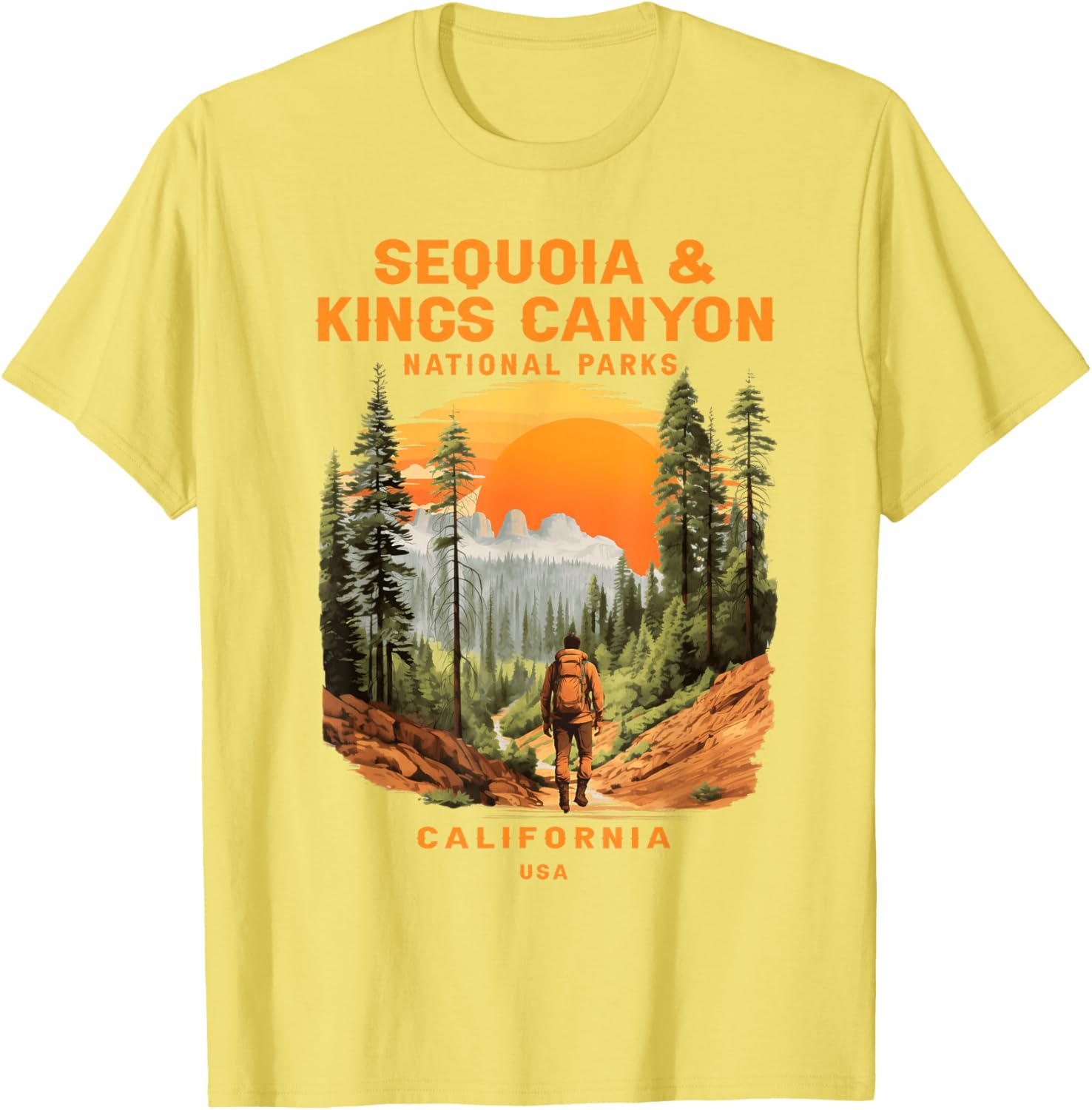 Sequoia Kings Canyon National Parks Hiking Tee Comfortable Outdoor Shirt - 14