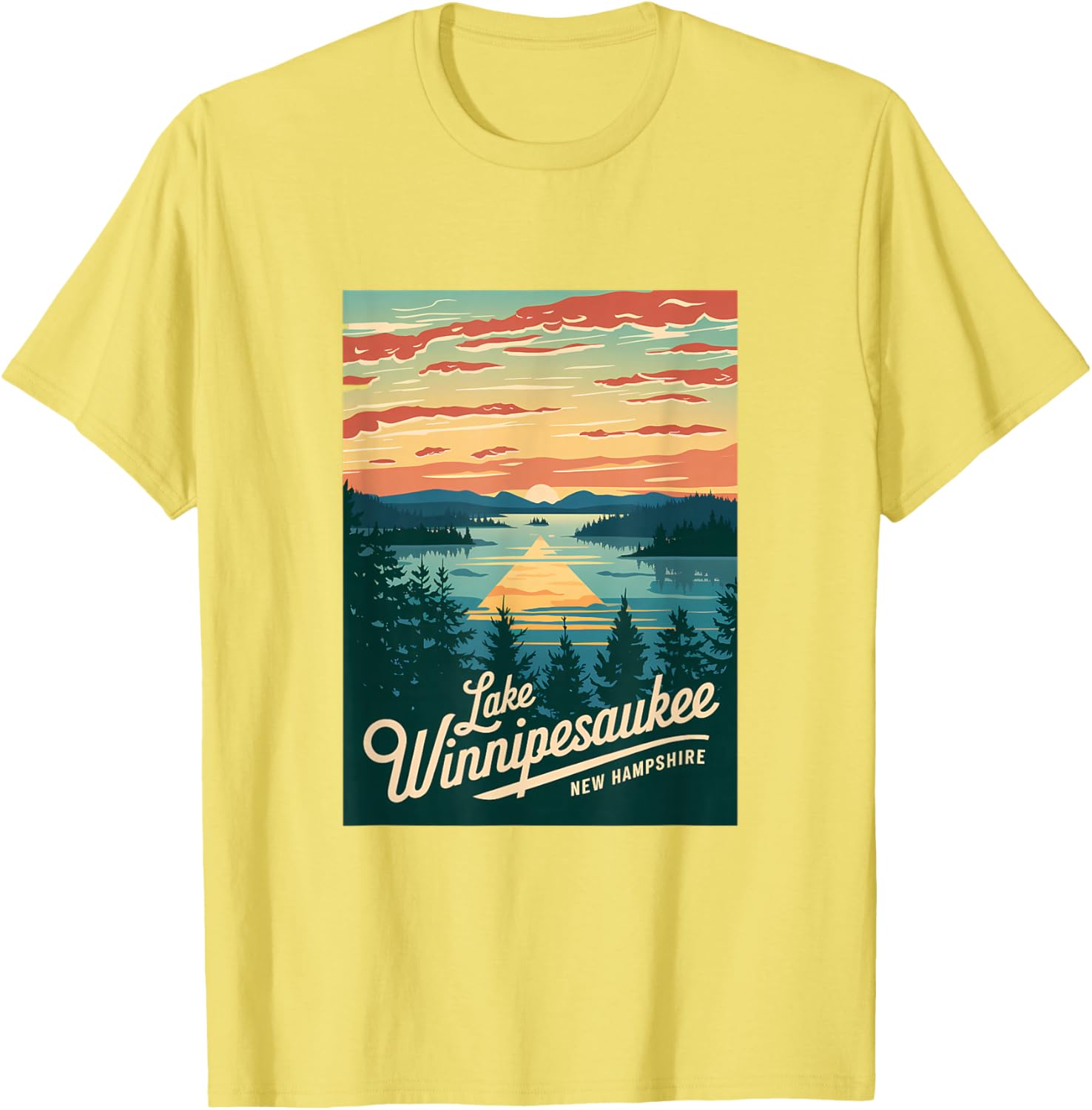Sunset Beauty T-Shirt Featuring Scenic Lake Winnipesaukee, New Hampshire - 26
