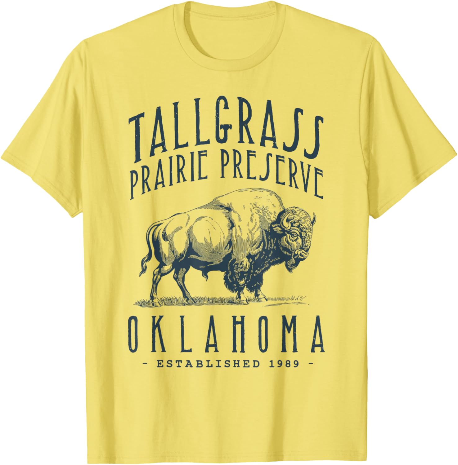 Tallgrass Prairie Oklahoma Bison Design T-Shirt for Nature Lovers - 2