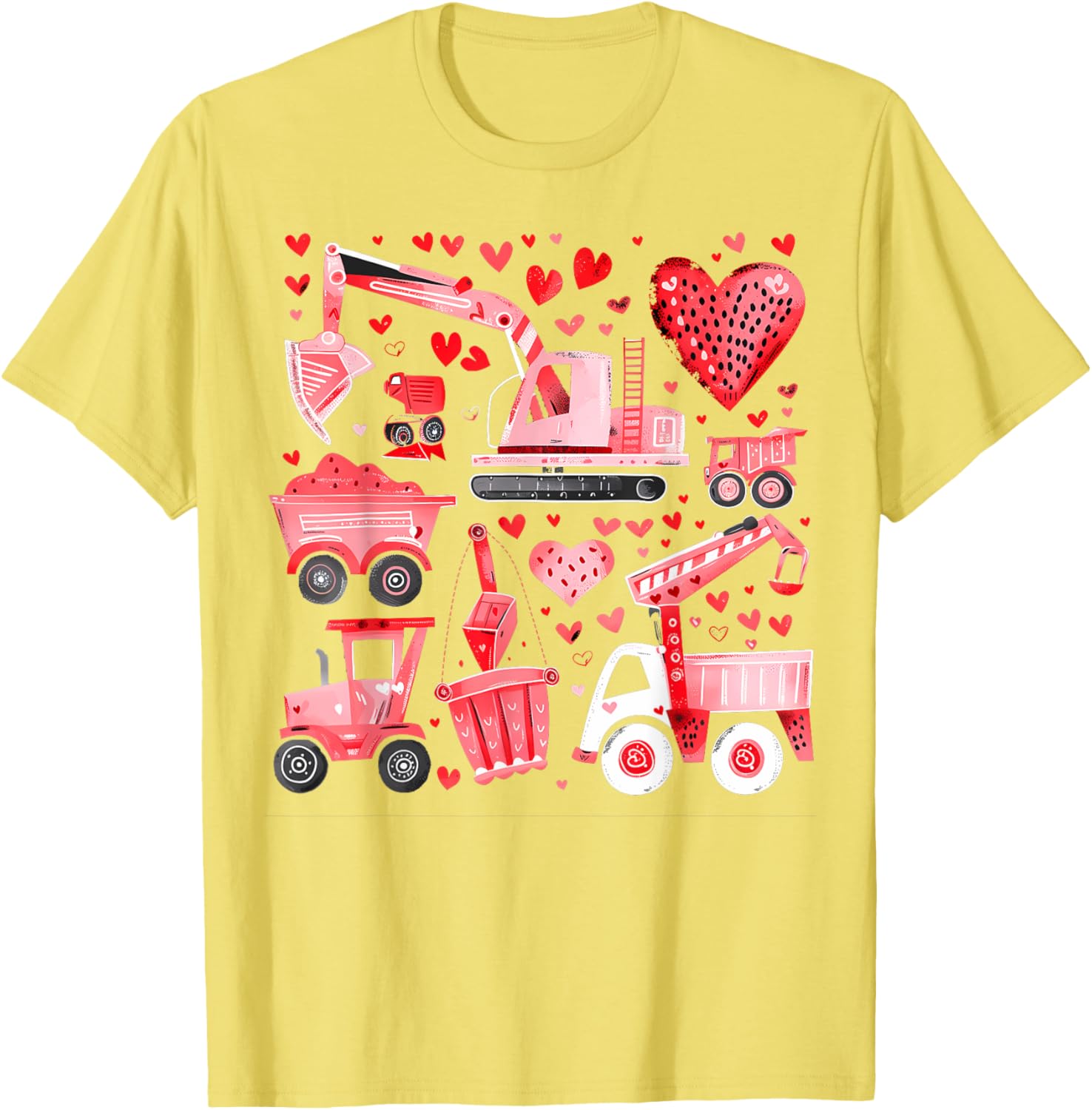 Adorable Valentine's Day Construction Trucks Loads of Love Toddler T-Shirt - 29