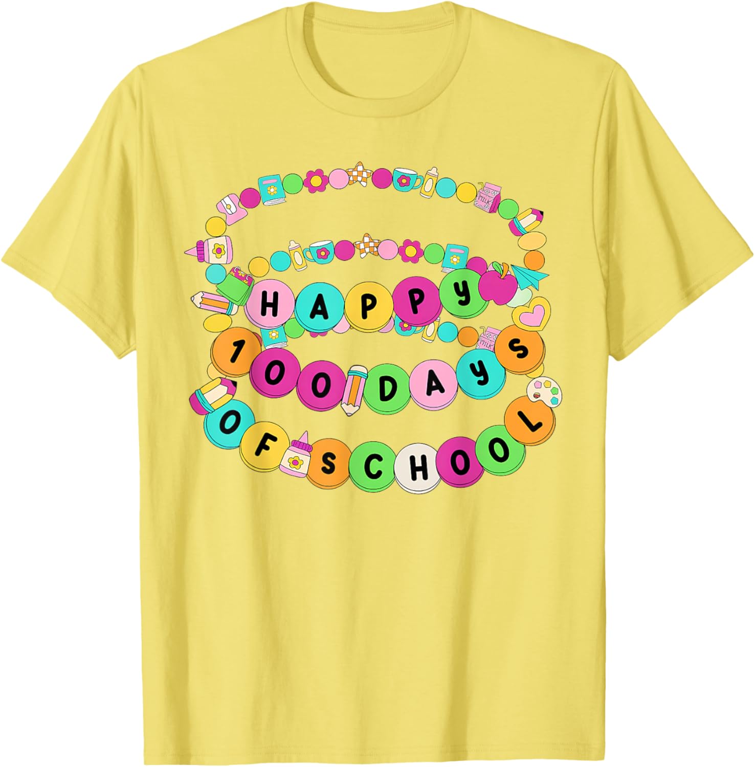 Happy 100 Days School Fun T-Shirt for Teachers and Students - 9