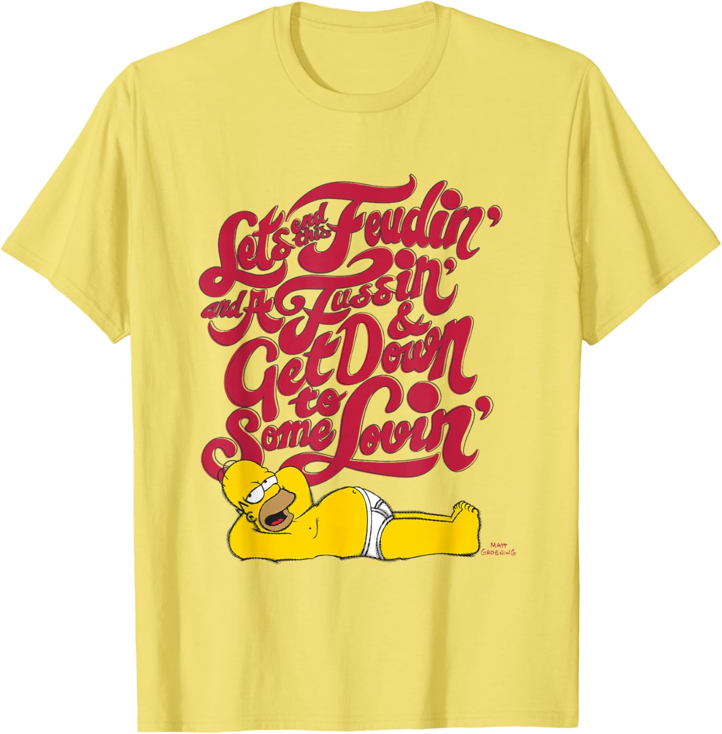 The Simpsons Sexy Homer Get Down To Some Lovin' Fun T-Shirt - 6