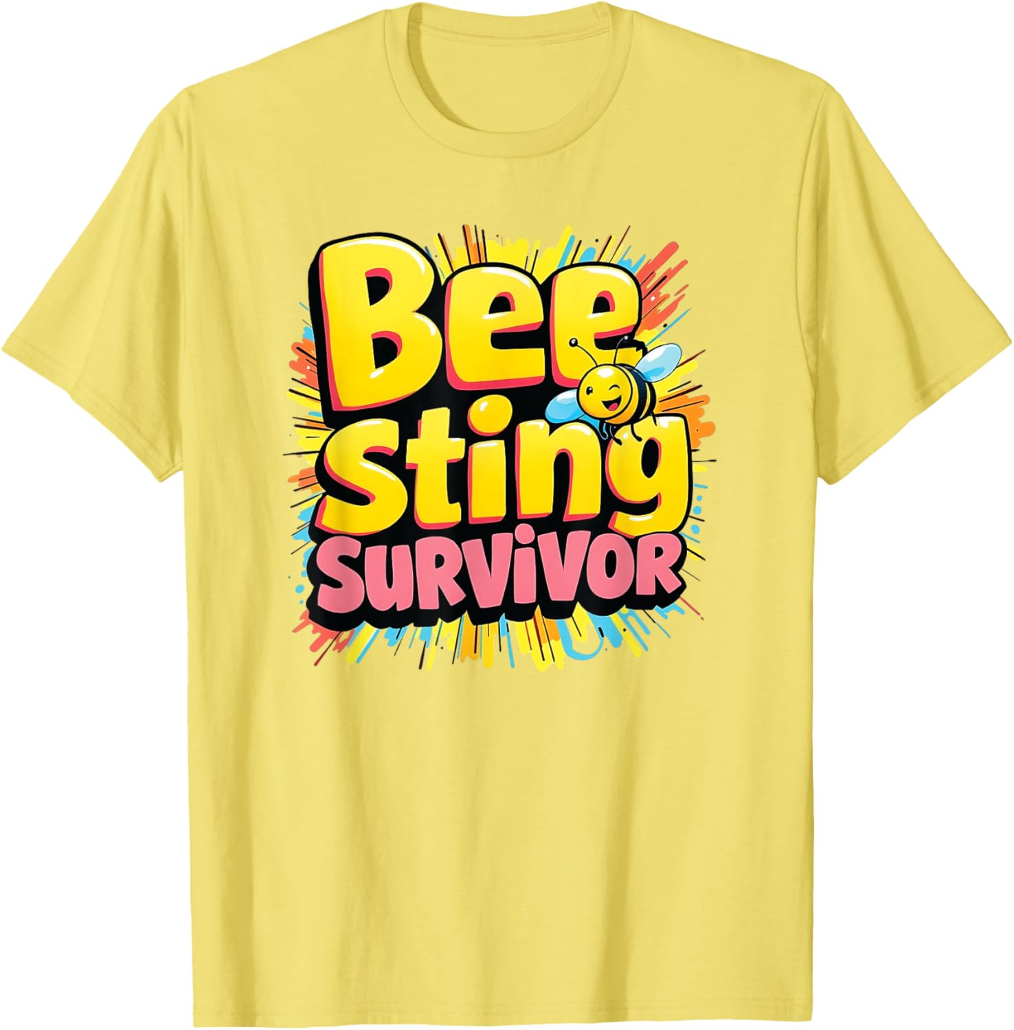 Bee Sting Survivor Funny Beekeeper T-Shirt for Nature Lovers - 6