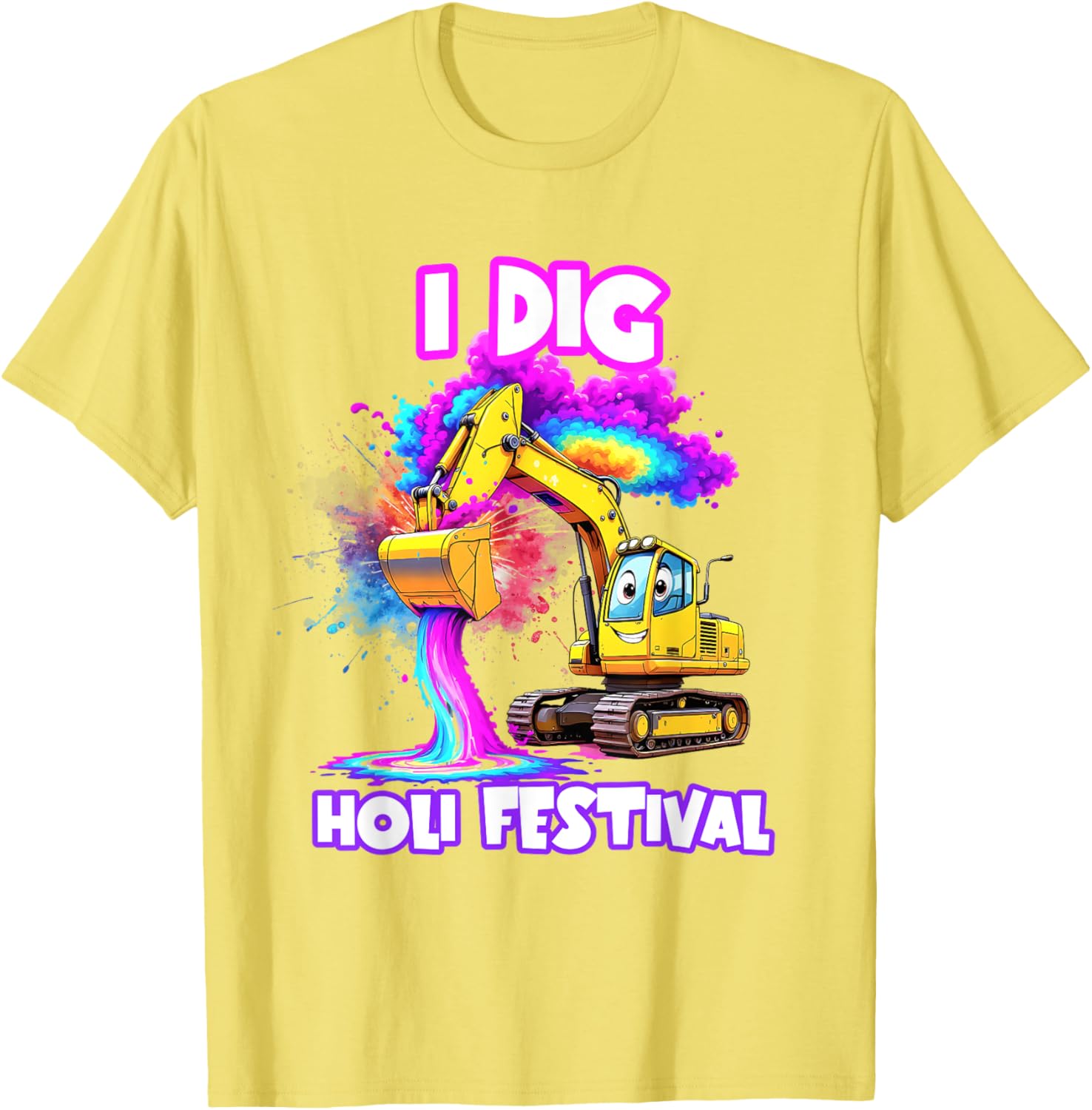 I Dig Holi Festival T-Shirt for Kids Boys Toddlers Celebrating India - 1