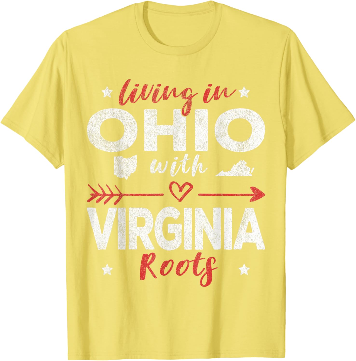 Living in Ohio with Virginia Roots T-Shirt for Proud State Lovers - 26