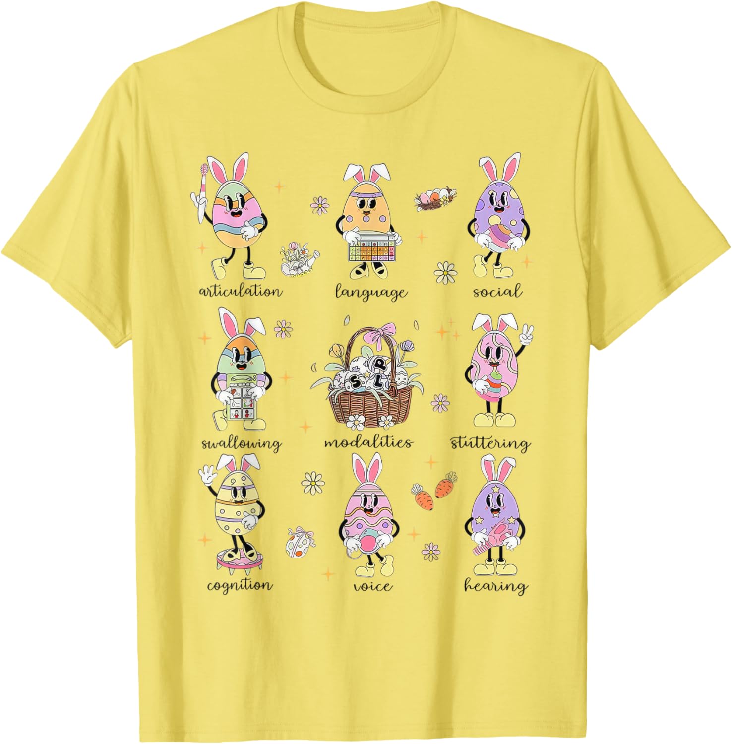 Easter Bunny SLP T-Shirt for Speech Language Pathologists in Spring - 3