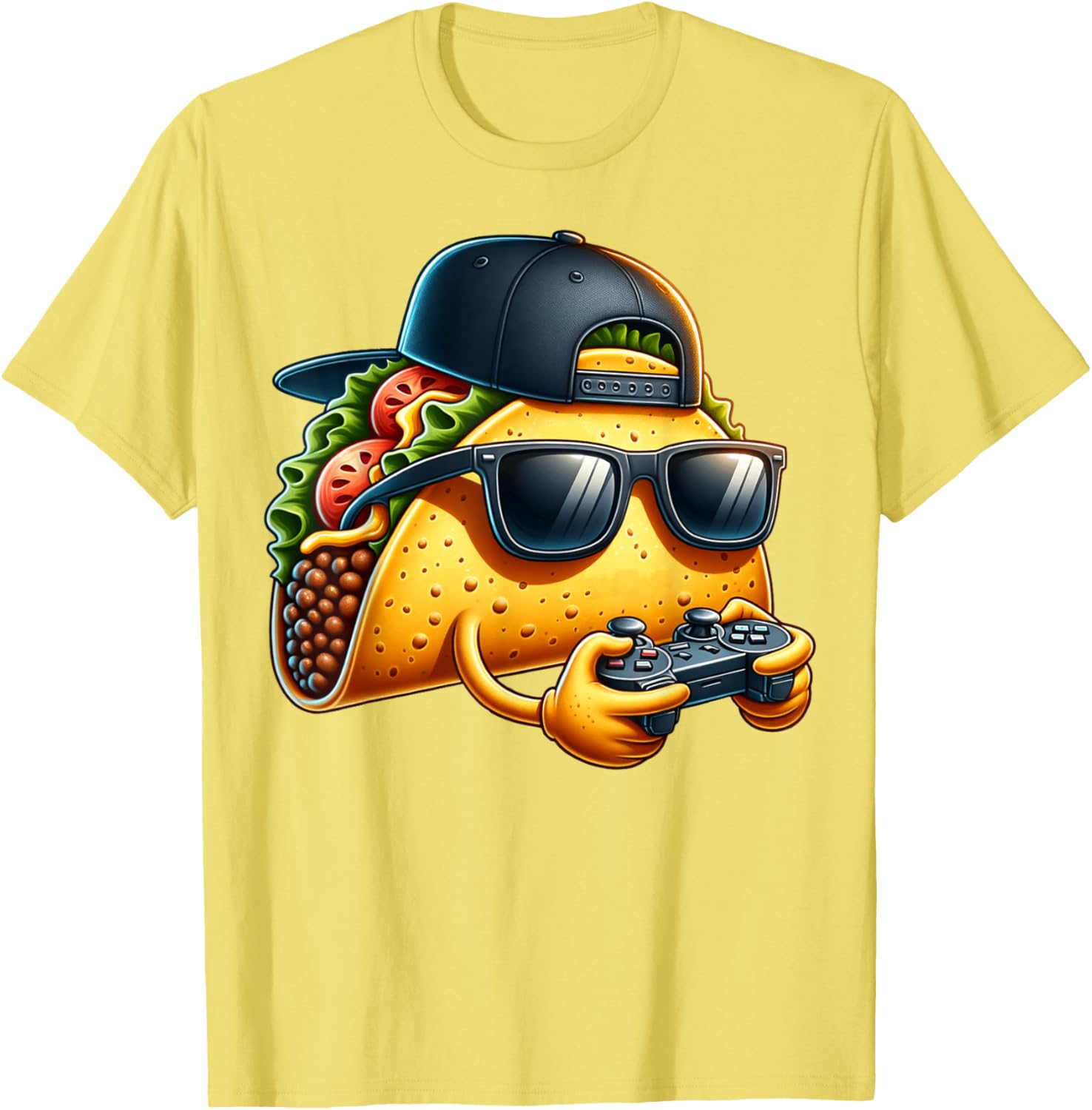 Funny Taco Playing Video Games T-Shirt for Gamers and Taco Lovers - 3